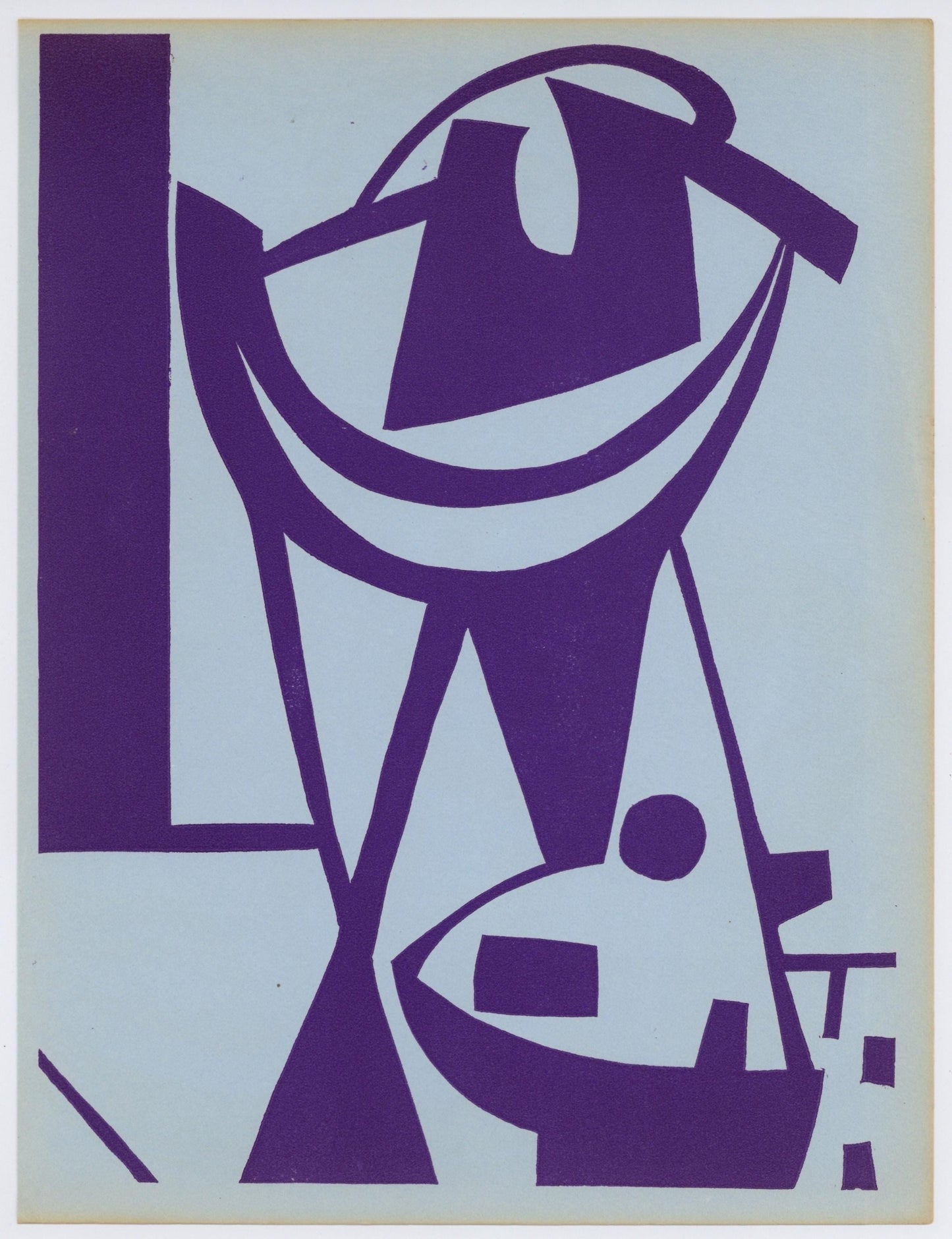 Jean Hlion, Composition, Xxe Sicle, Linocut