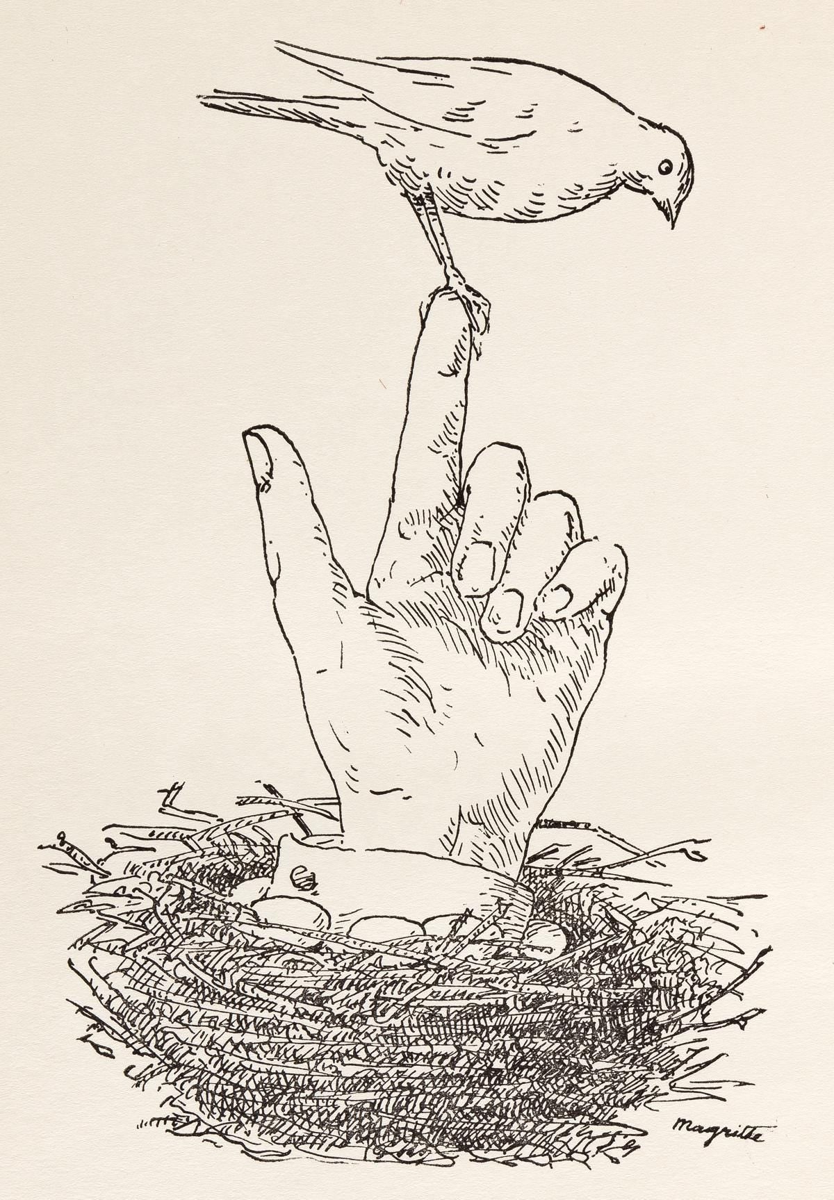 Ren Magritte, Composition, Dix Dessins De Ren Magritte, Lithograph