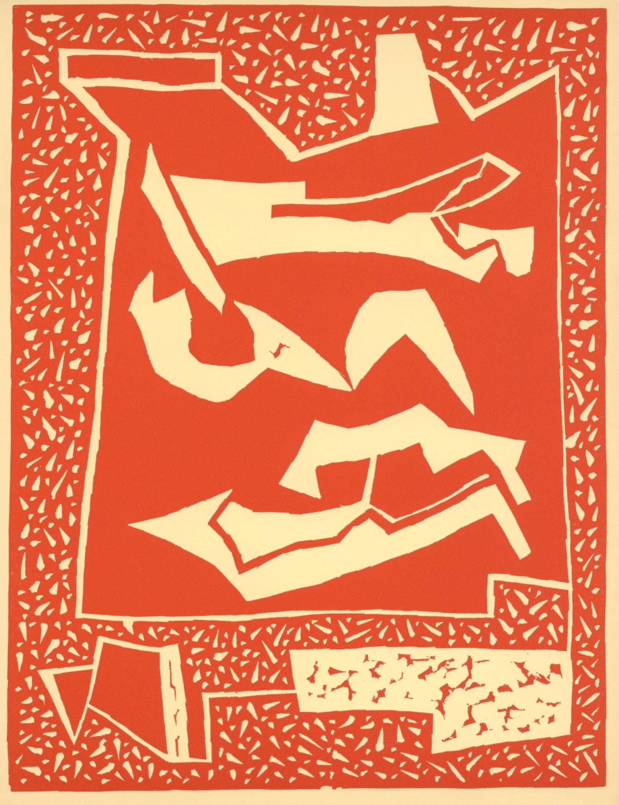 Alberto Magnelli, Composition, Xxe Sicle, Linocut