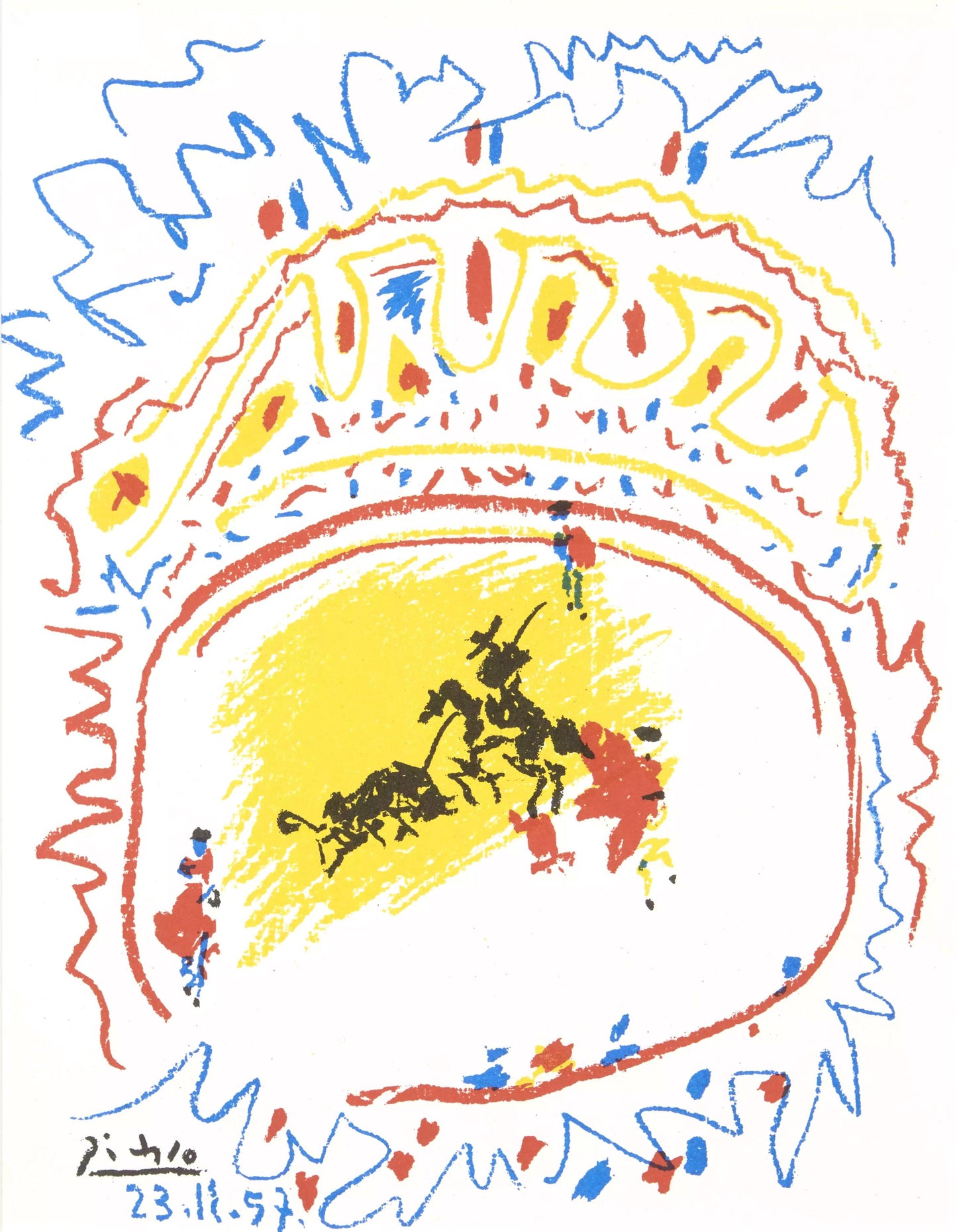 Pablo Picasso, Corrida (Cramer 92; Bloch 839; Mourlot 302), Xxe Sicle, Lithograph