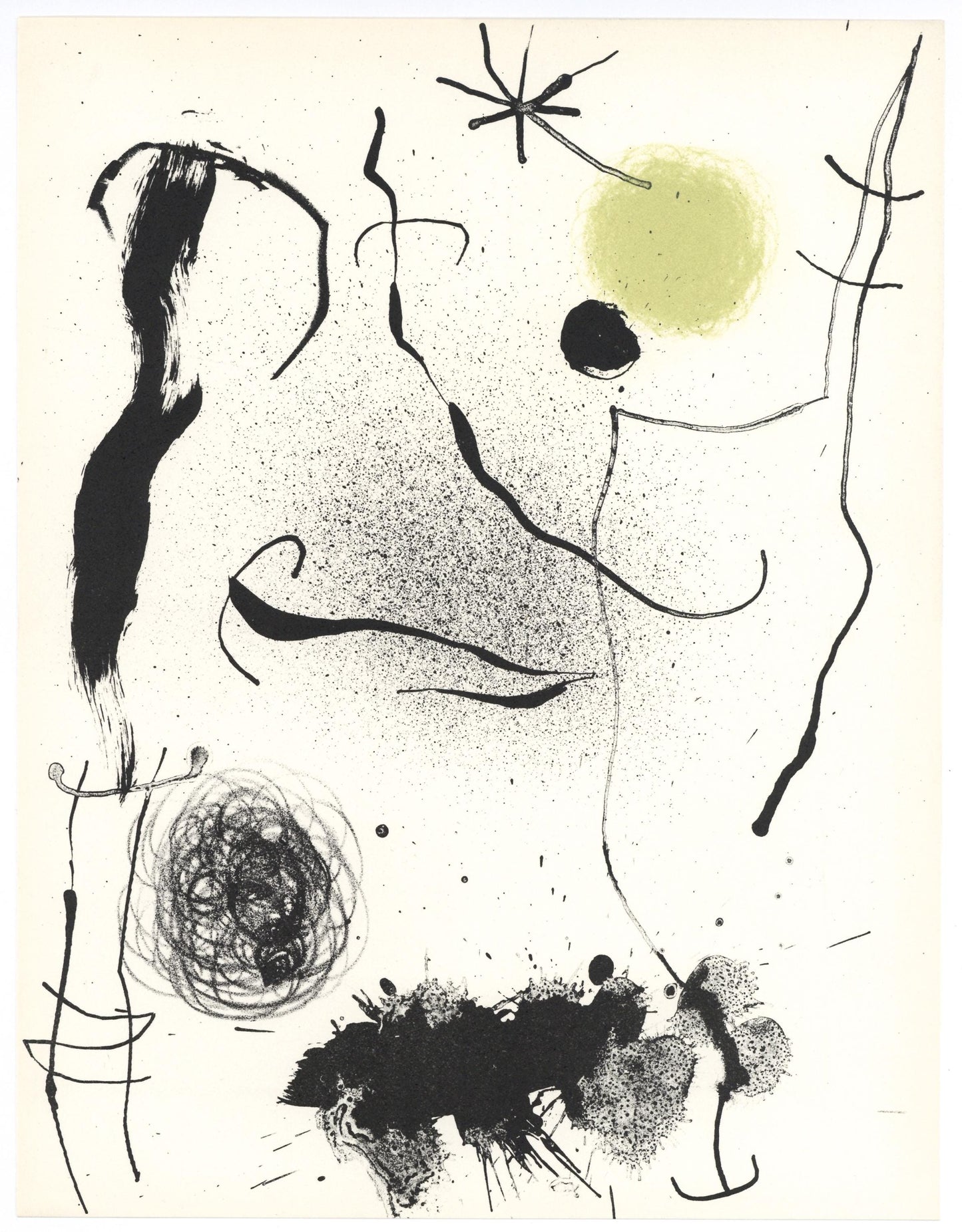 Joan Mir, Composition, Xxe Sicle, Lithograph