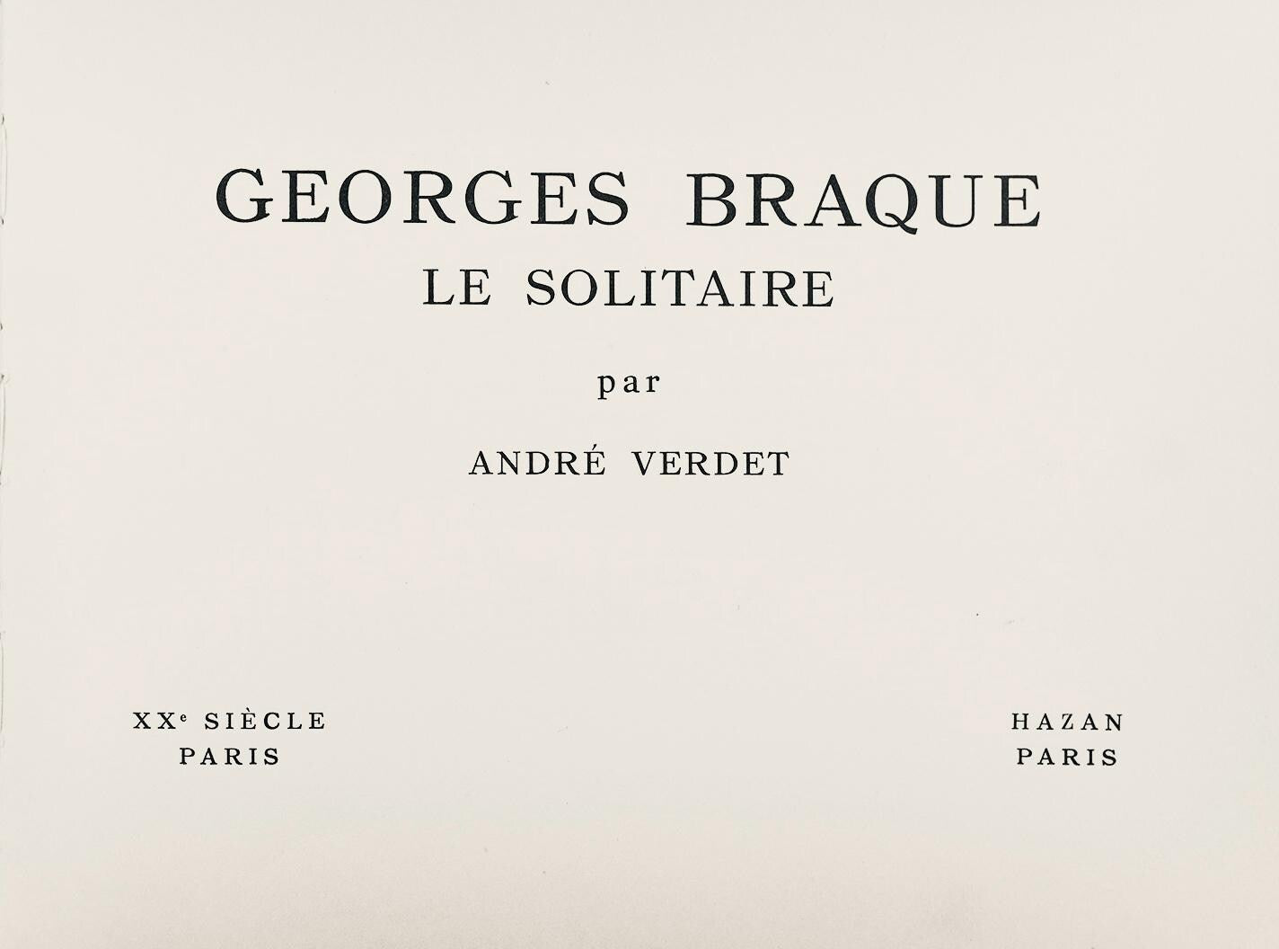 Georges Braque, L'Arbre, Georges Braque Le Solitaire, Xxe Sicle, Lithograph