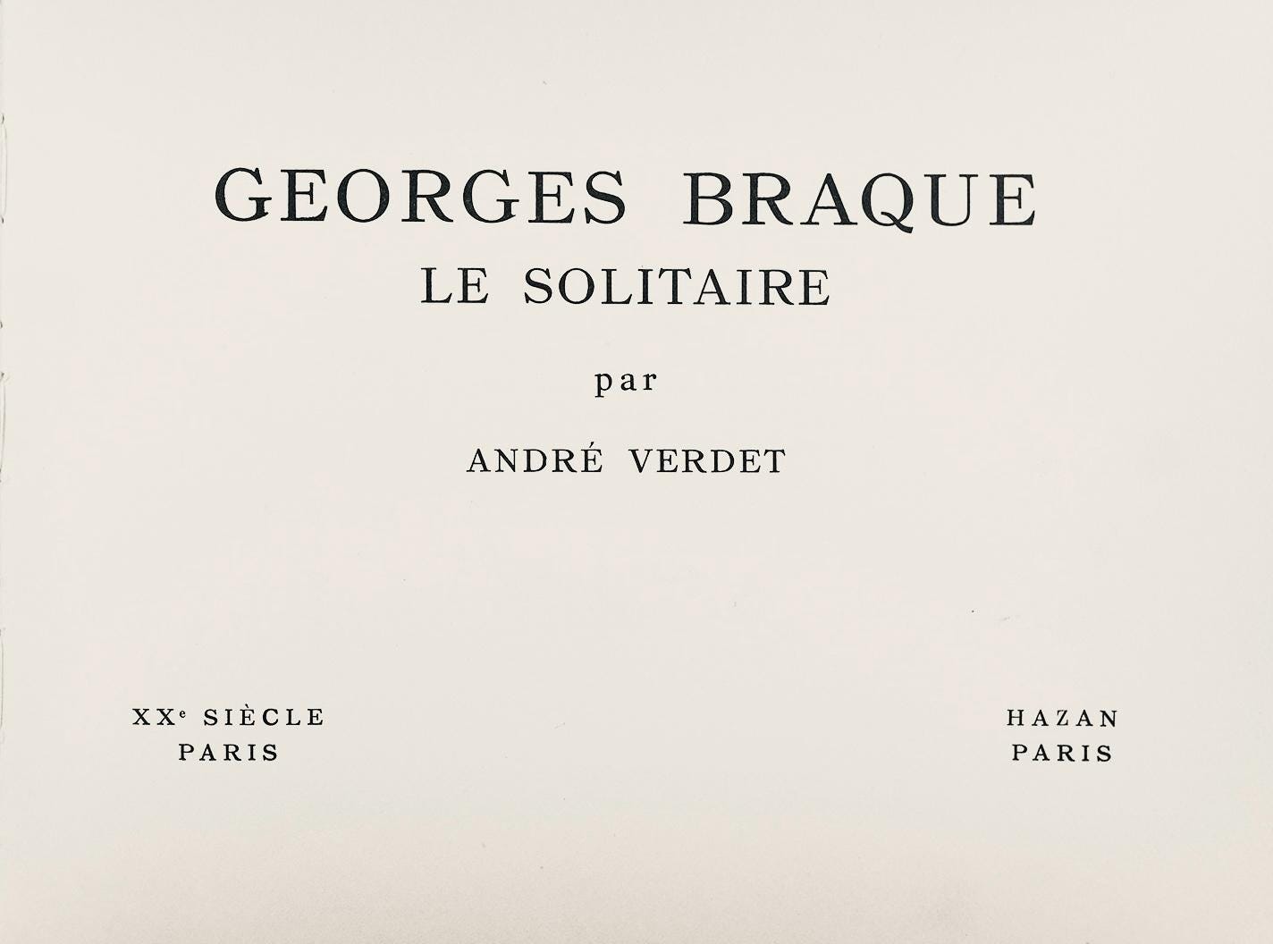 Georges Braque, Oiseau Au Couchant, Georges Braque Le Solitaire, Xxe Sicle, Lithograph