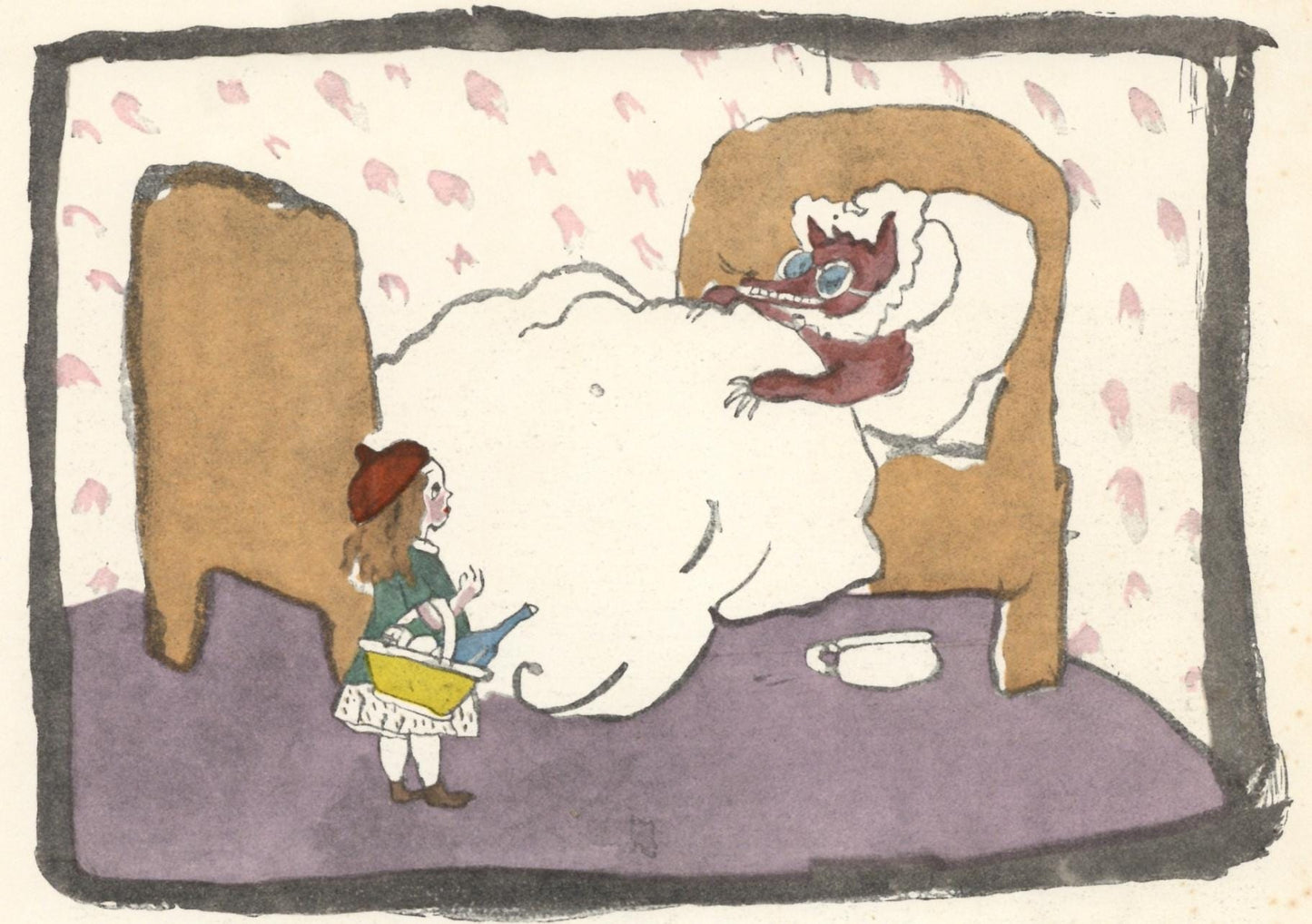 Jules Pascin, Little Red Riding Hood (Le Chaperon Rouge), Xxe Sicle, Lithograph