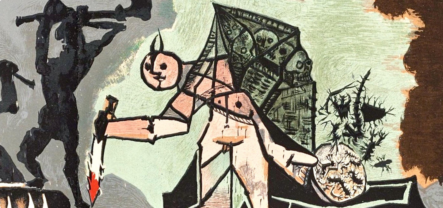 Pablo Picasso, Composition (Cramer 67; Bloch 748; Mourlot 245; Bloch, Books 66), La Guerre Et La