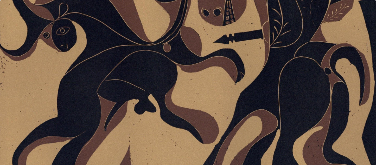 Pablo Picasso, Picador And Fleeing Bull (Orozco 214), Grabados Al Linleo, Linocut