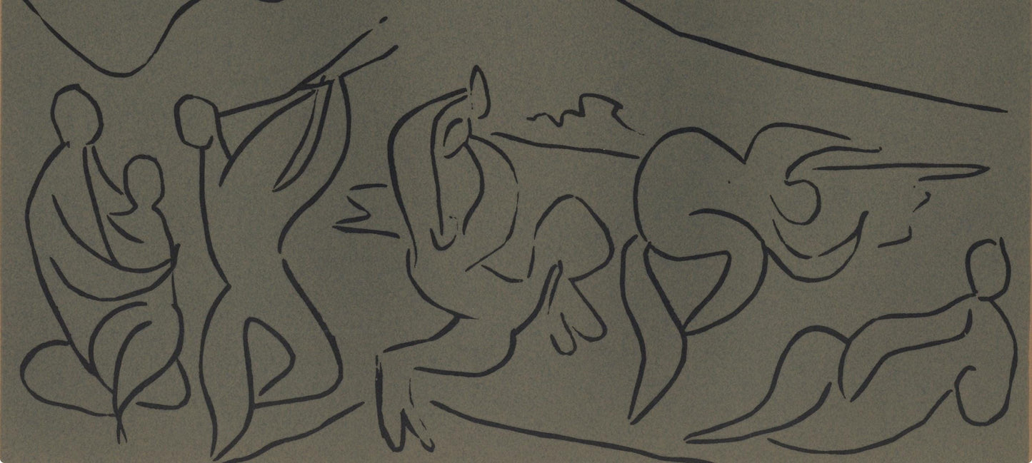 Pablo Picasso, Bacchanal (Orozco 214), Grabados Al Linleo, Linocut