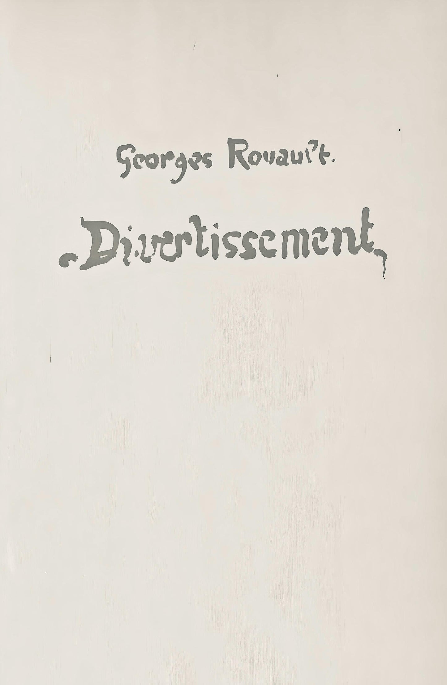 Georges Rouault, Composition, Divertissement, Lithograph