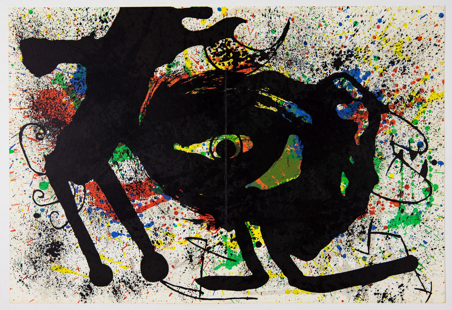 Joan Mir, Composition (Cramer 239; Mourlot 891), Derrire Le Miroir, Lithograph