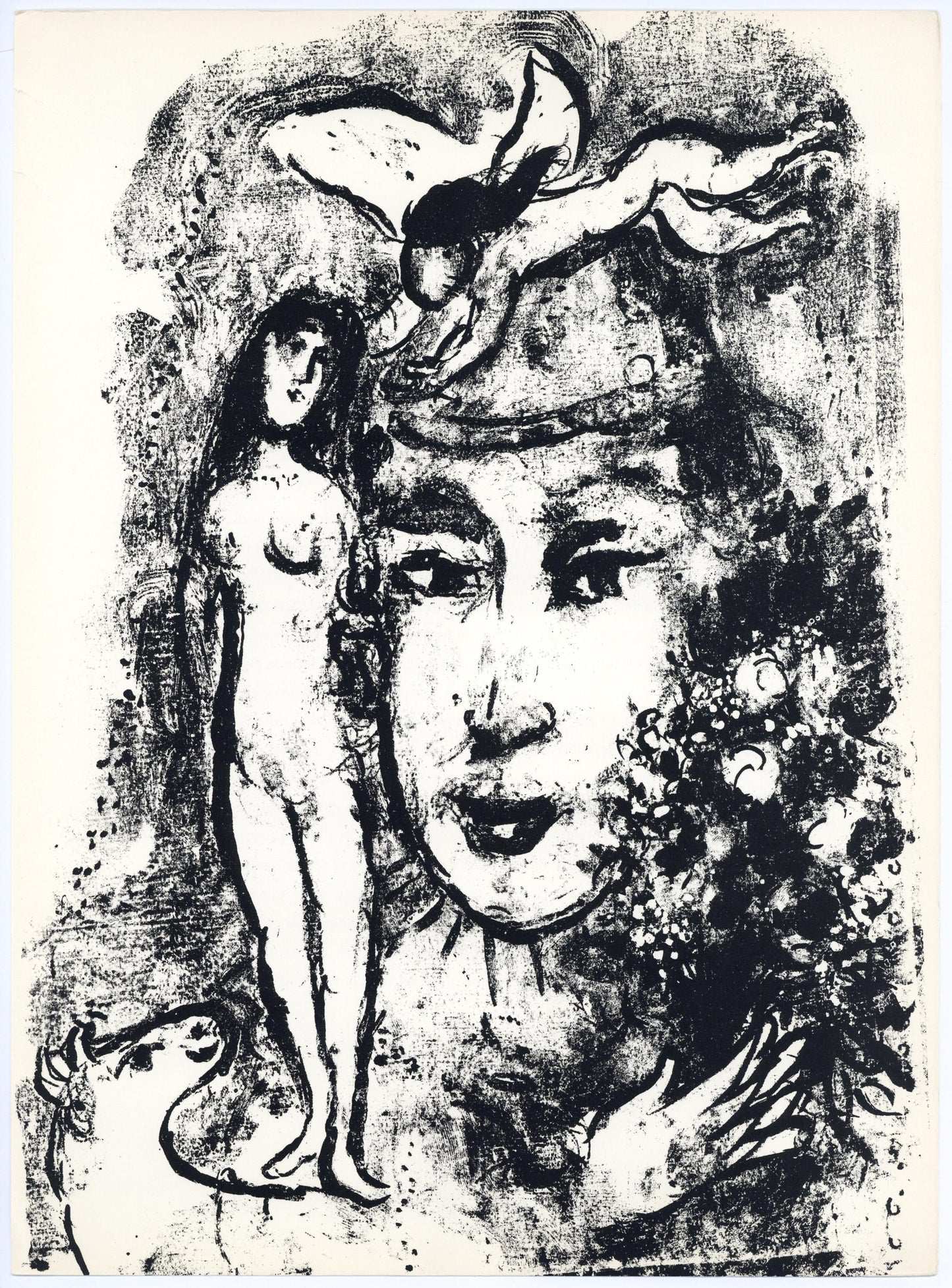 Marc Chagall, Composition (Mourlot 411; Cramer 59), Derrire Le Miroir, Lithograph