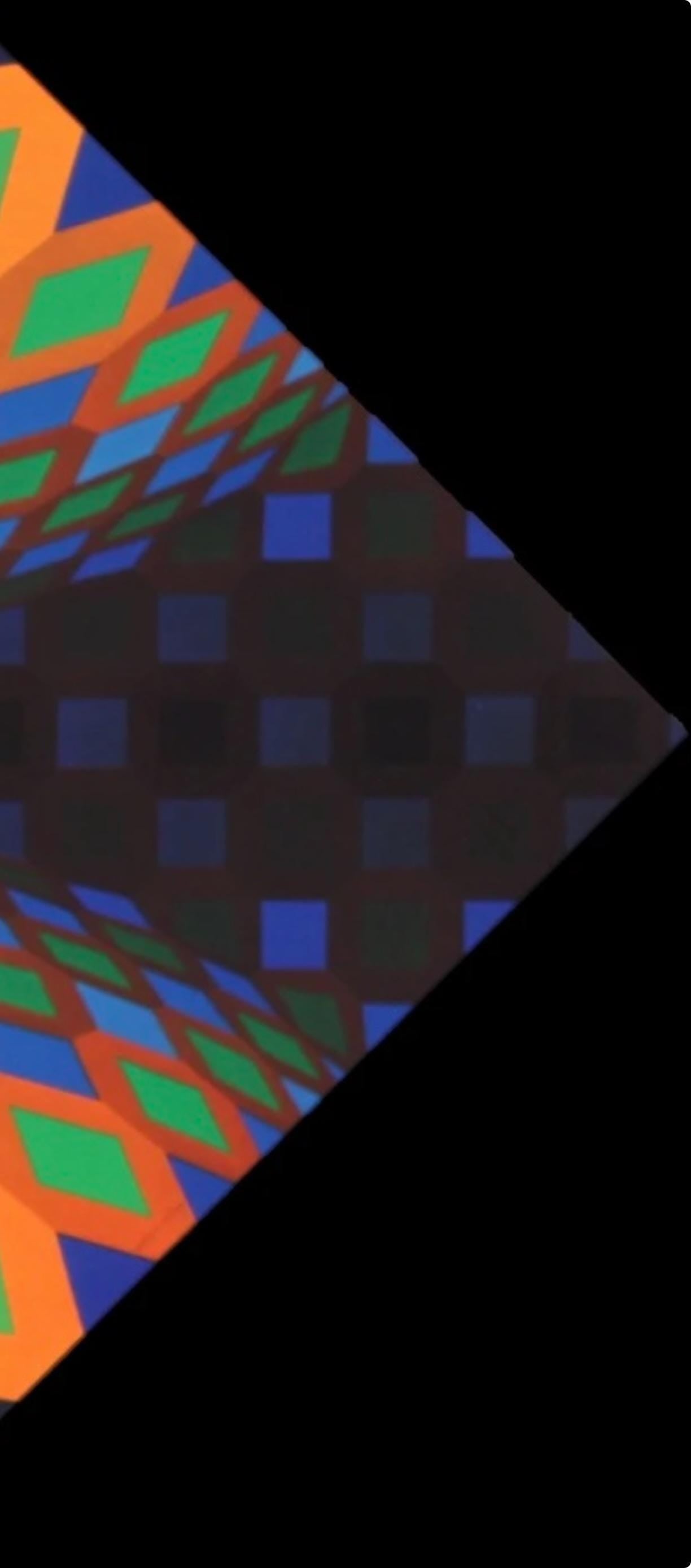 Victor Vasarely, Composition, Octogone, Hliogravure