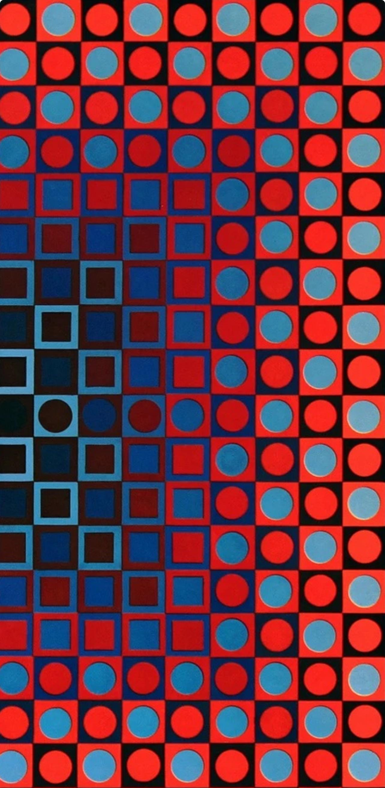 Victor Vasarely, Composition, Folklore Plantaire, Hliogravure