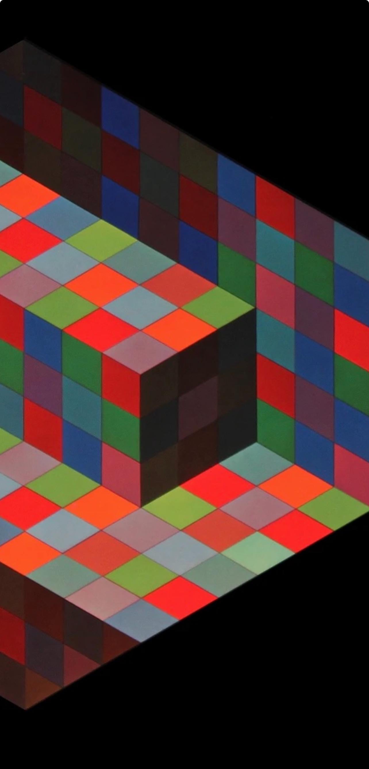 Victor Vasarely, Composition, Hommage Hexagone, Hliogravure