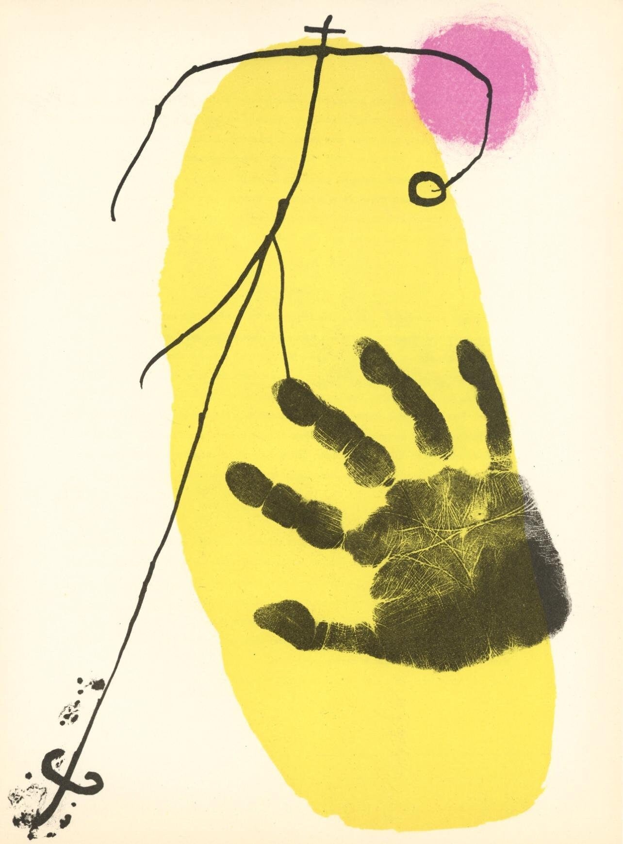 Joan Mir, Composition (Cramer 34; Mourlot 226), Derrire Le Miroir, Lithograph