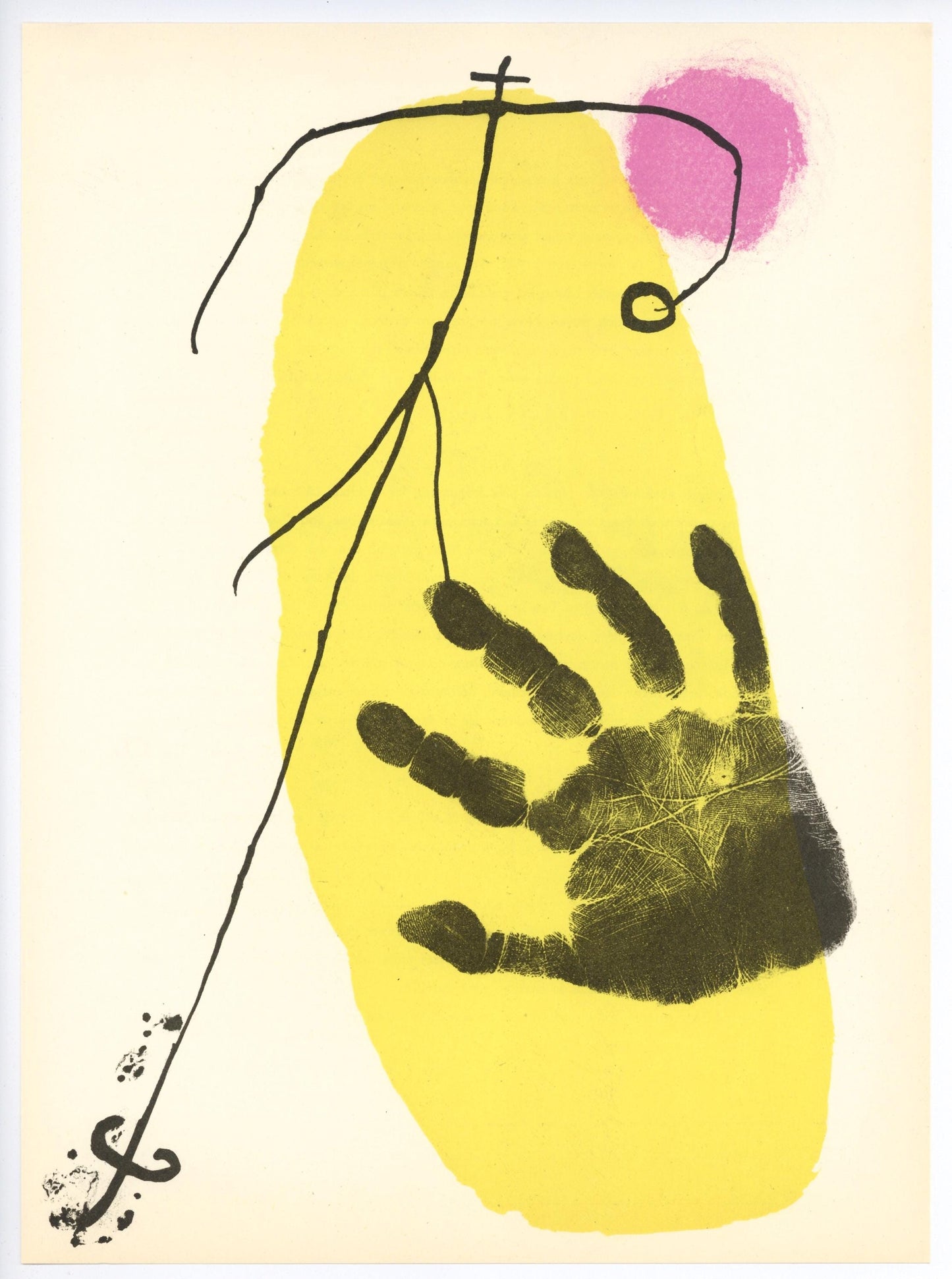 Joan Mir, Composition (Cramer 34; Mourlot 226), Derrire Le Miroir, Lithograph