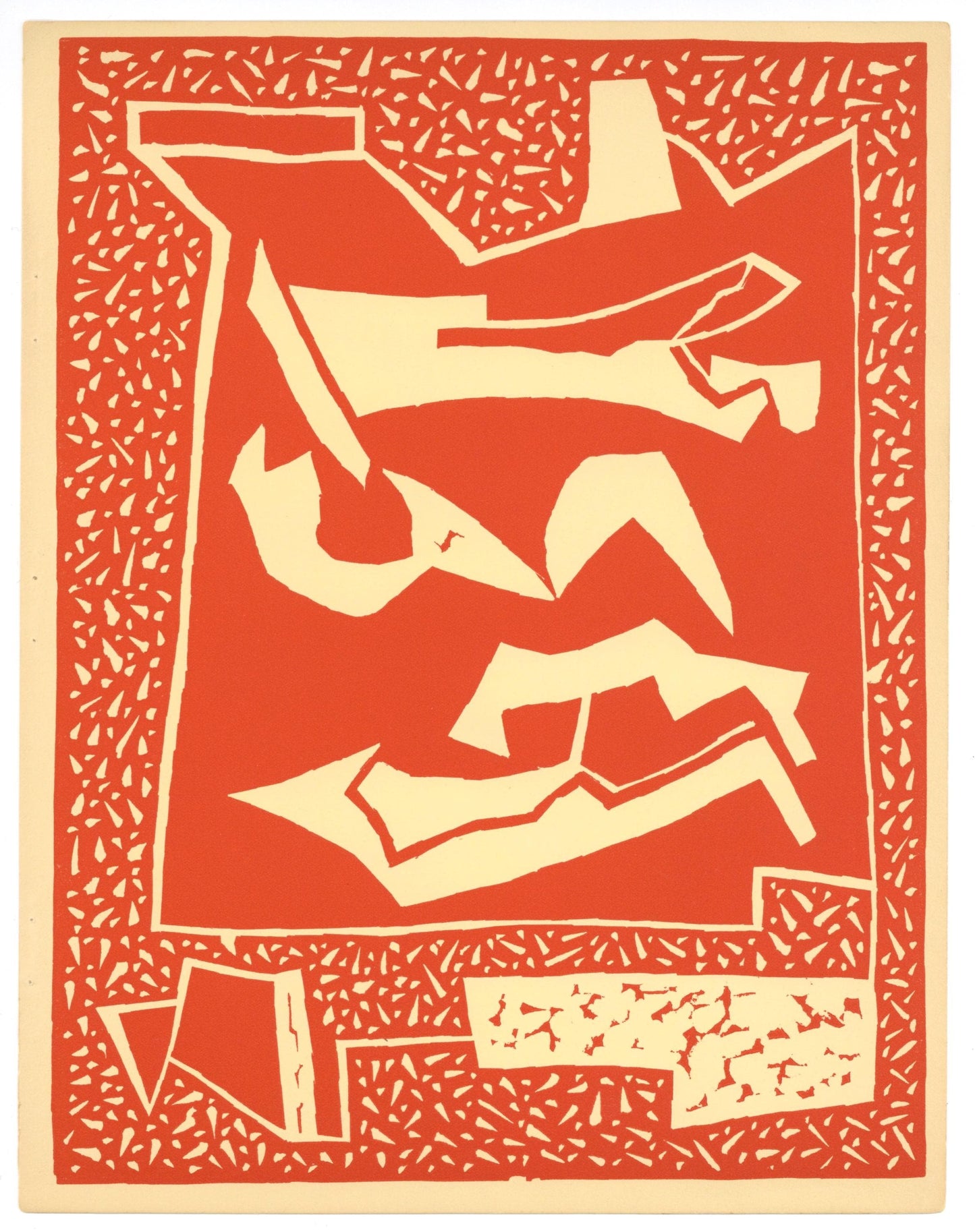 Alberto Magnelli, Composition, Xxe Sicle, Linocut