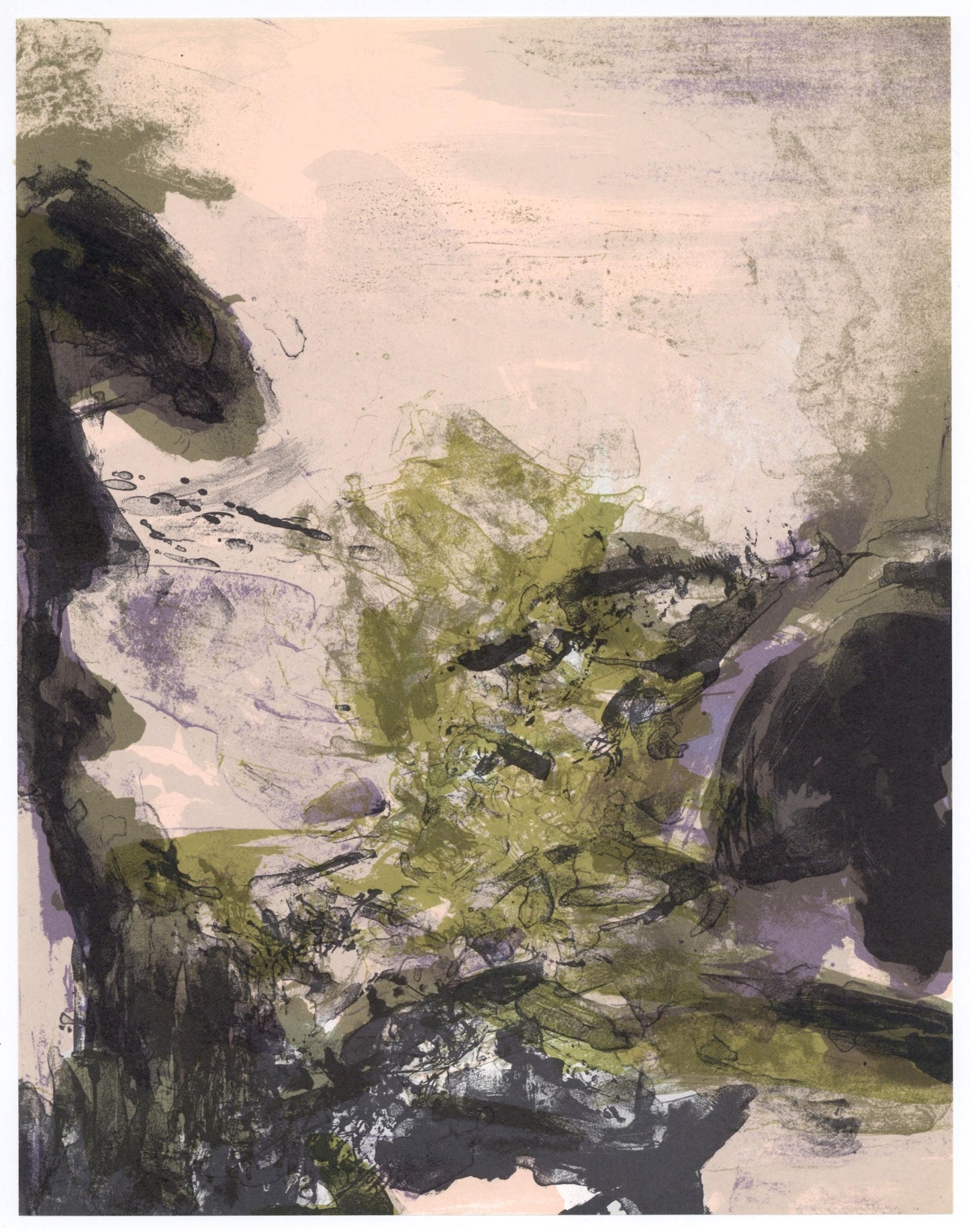 Zao Wou-Ki ???, Composition, Xxe Sicle, Lithograph