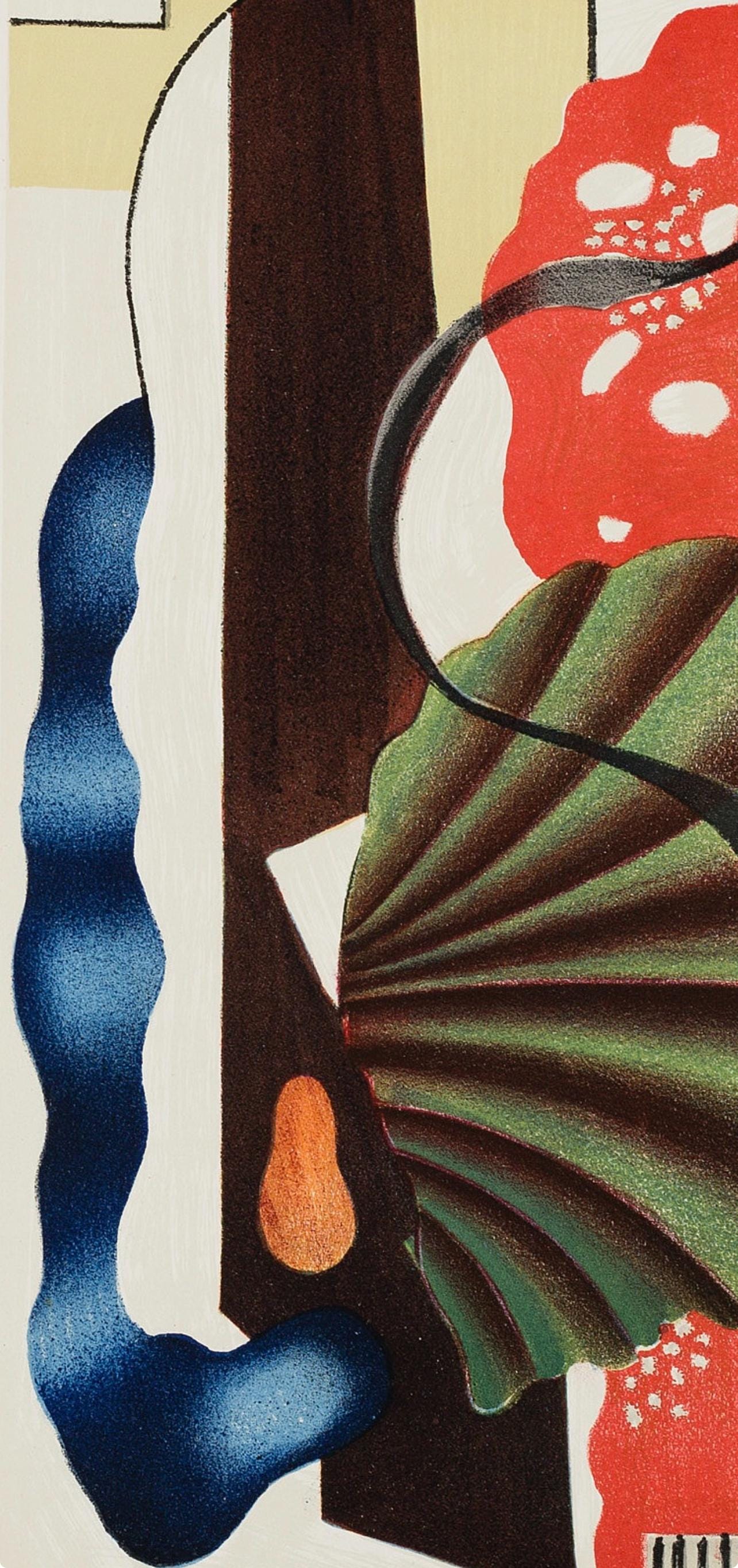 Fernand Lger, Composition, Derrire Le Miroir, Lithograph
