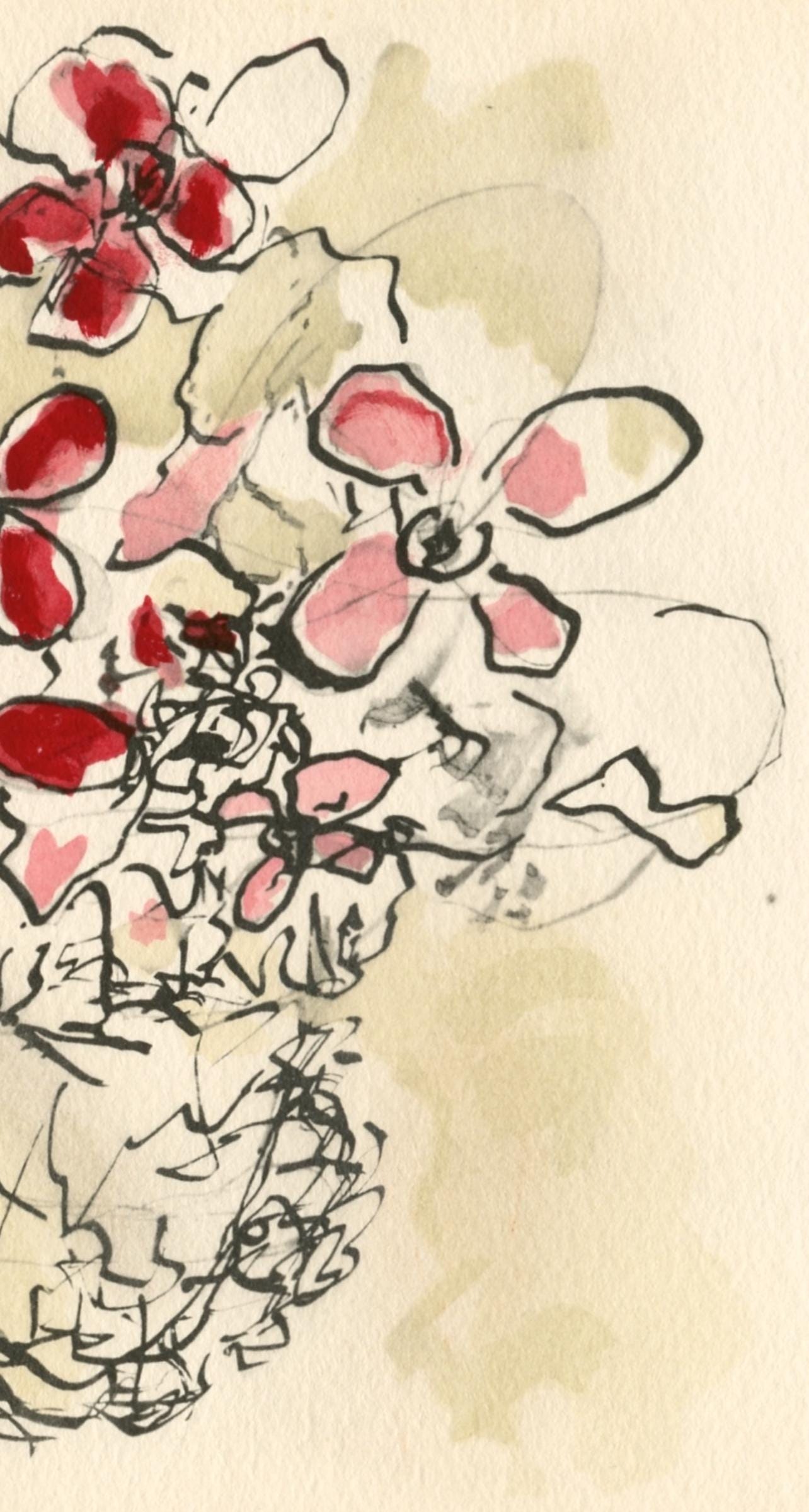 Georges Braque, Fleurs Rouges, Georges Braque Le Solitaire, Xxe Sicle, Lithograph