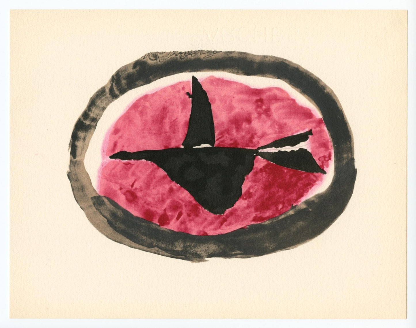 Georges Braque, Oiseau Au Couchant, Georges Braque Le Solitaire, Xxe Sicle, Lithograph