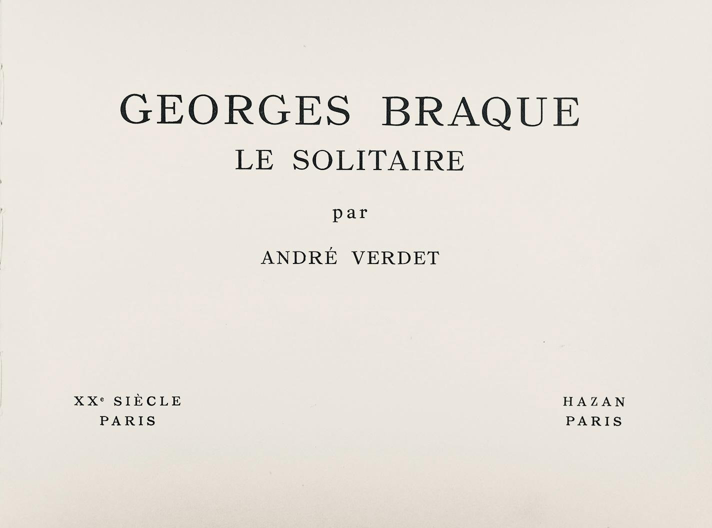 Georges Braque, Forme, Georges Braque Le Solitaire, Xxe Sicle, Lithograph