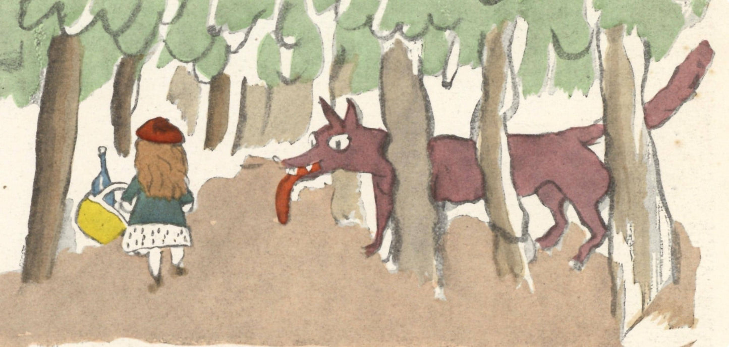 Jules Pascin, Little Red Riding Hood (Le Chaperon Rouge), Xxe Sicle, Lithograph