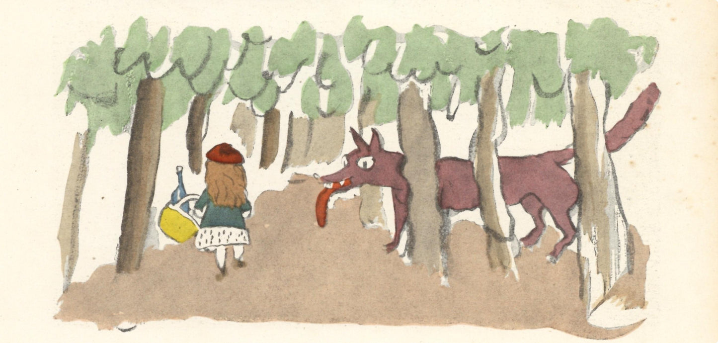 Jules Pascin, Little Red Riding Hood (Le Chaperon Rouge), Xxe Sicle, Lithograph