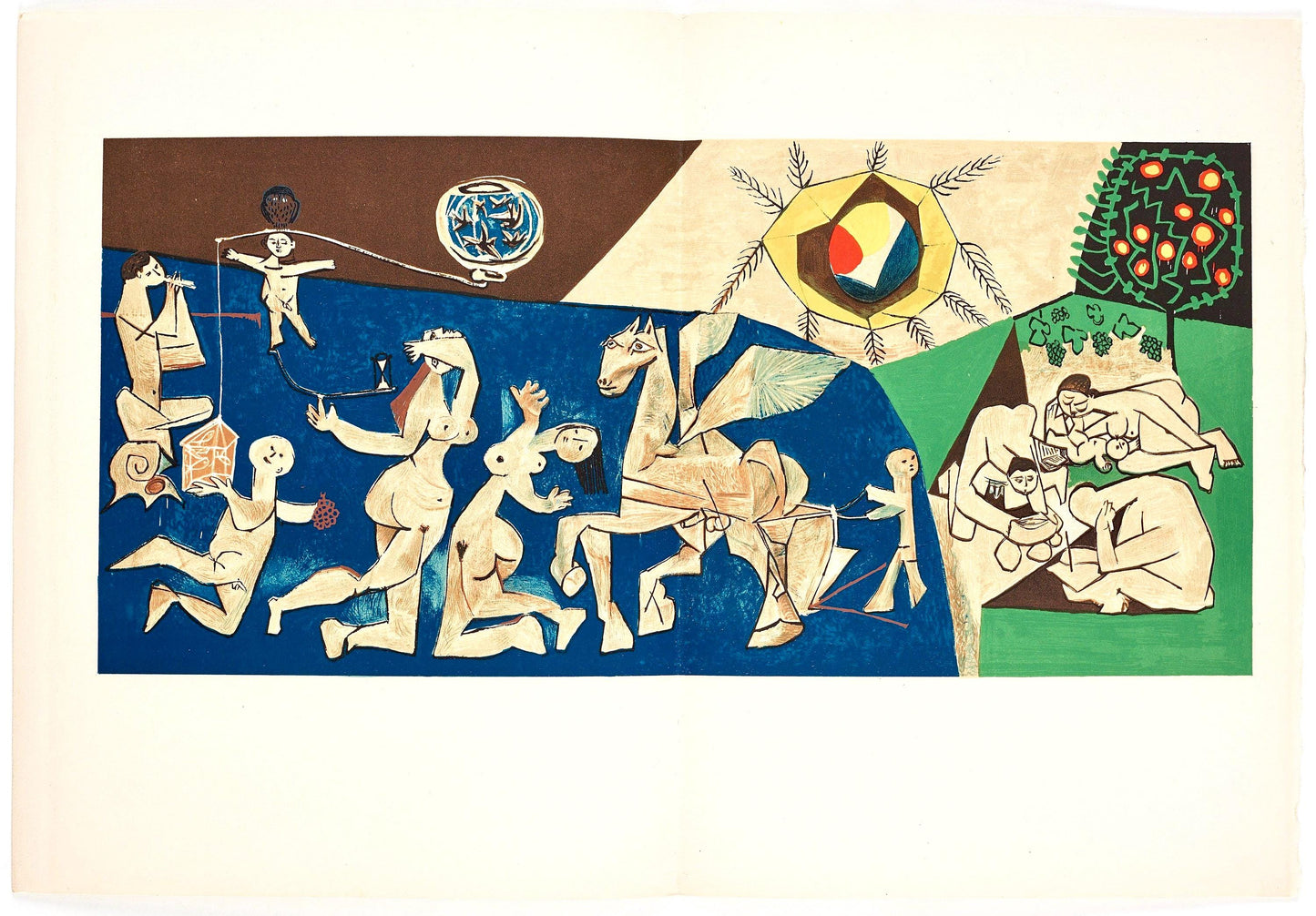 Pablo Picasso, Composition (Cramer 67; Bloch 748; Mourlot 245; Bloch, Books 66), La Guerre Et La