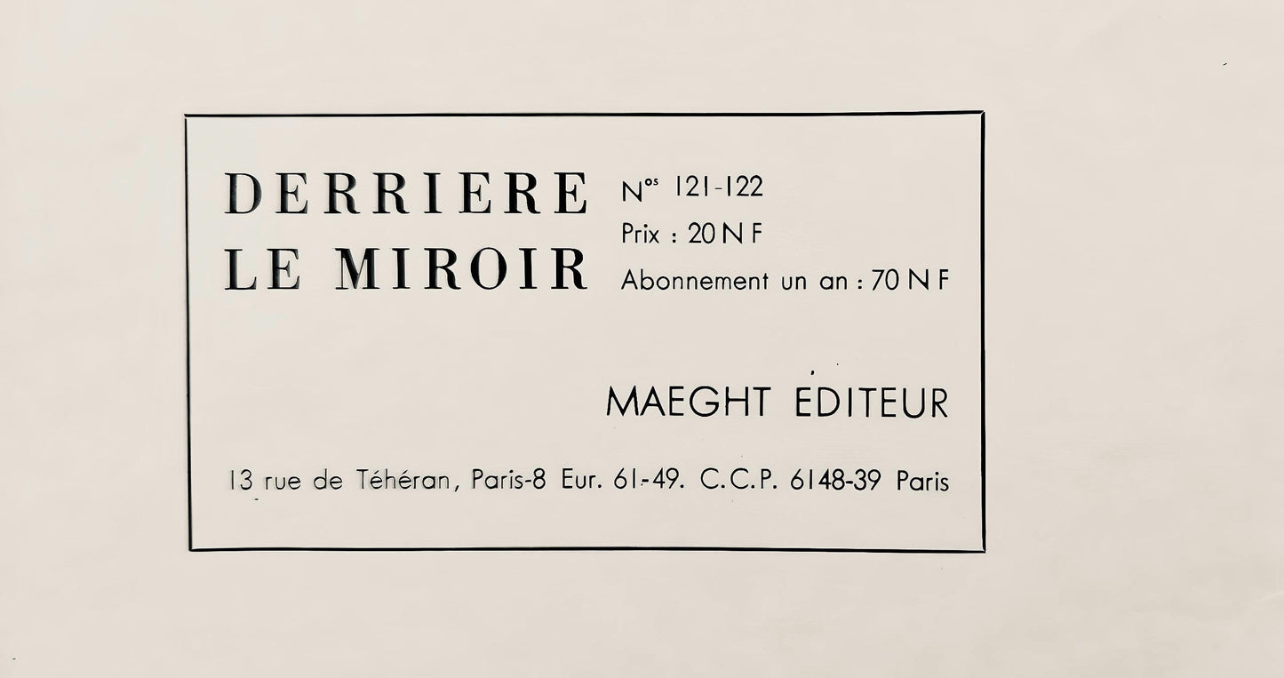 Alexander Calder, Composition, Derrire Le Miroir, Lithograph