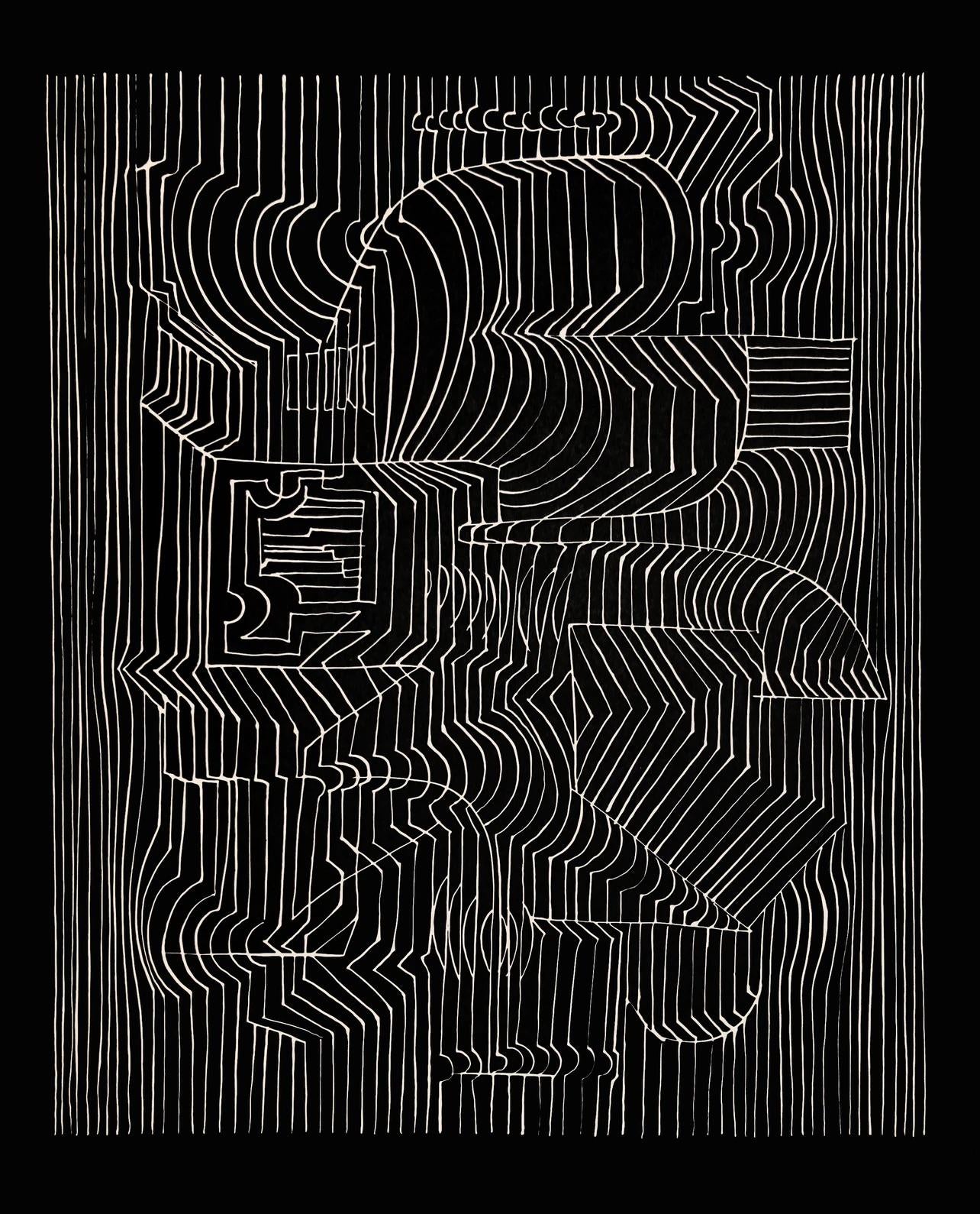 Victor Vasarely, Composition, Ondulatoires, Hliogravure