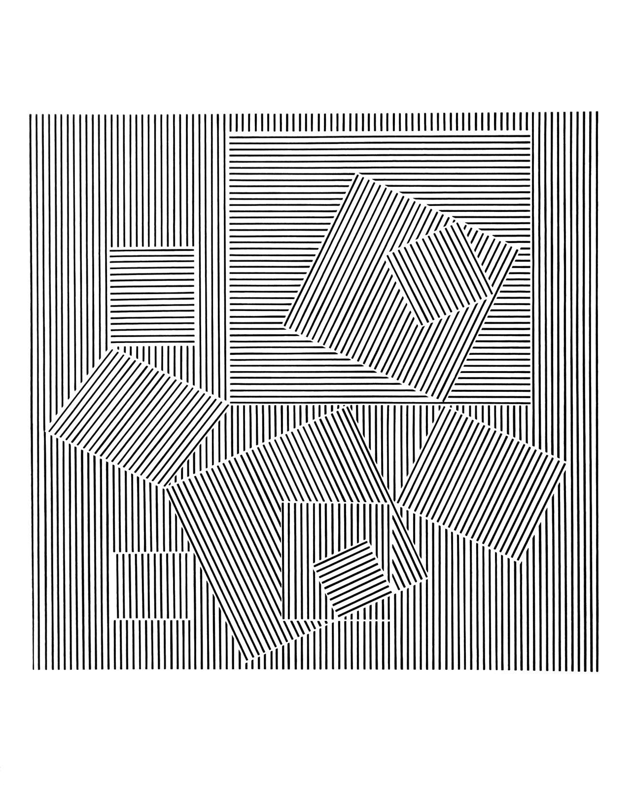 Victor Vasarely, Composition, Ondulatoires, Hliogravure