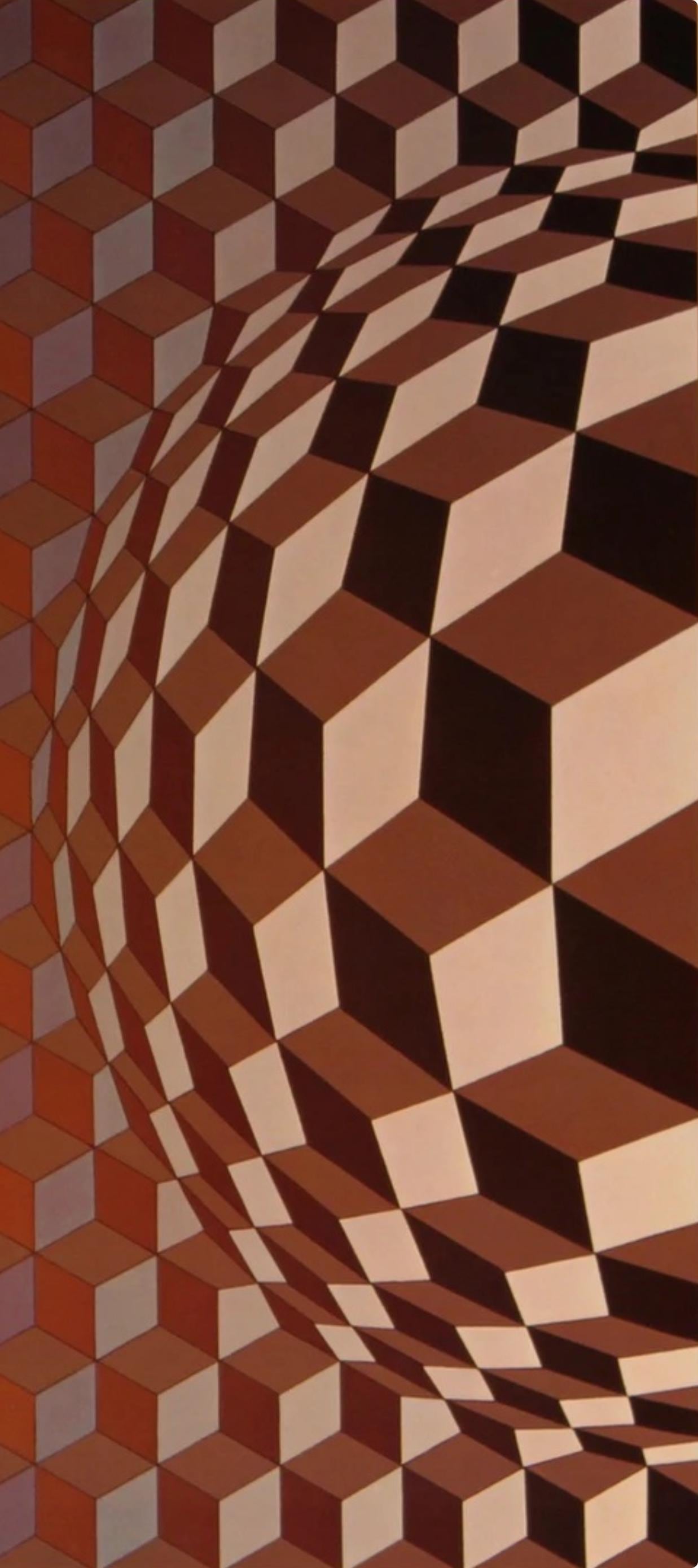 Victor Vasarely, Composition, Hexagone, Hliogravure
