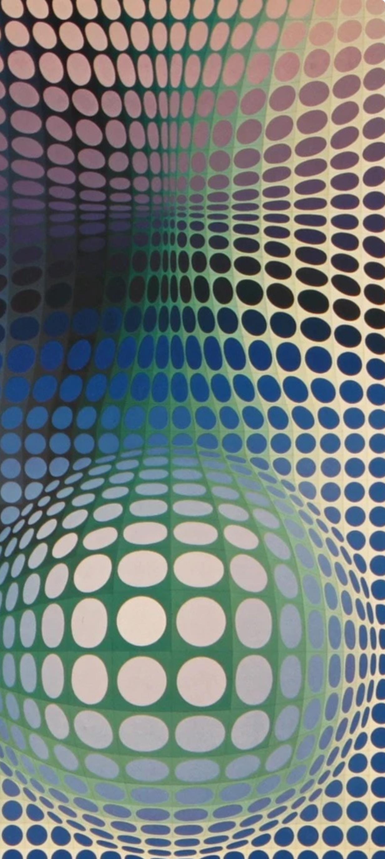 Victor Vasarely, Composition, Damier, Hliogravure