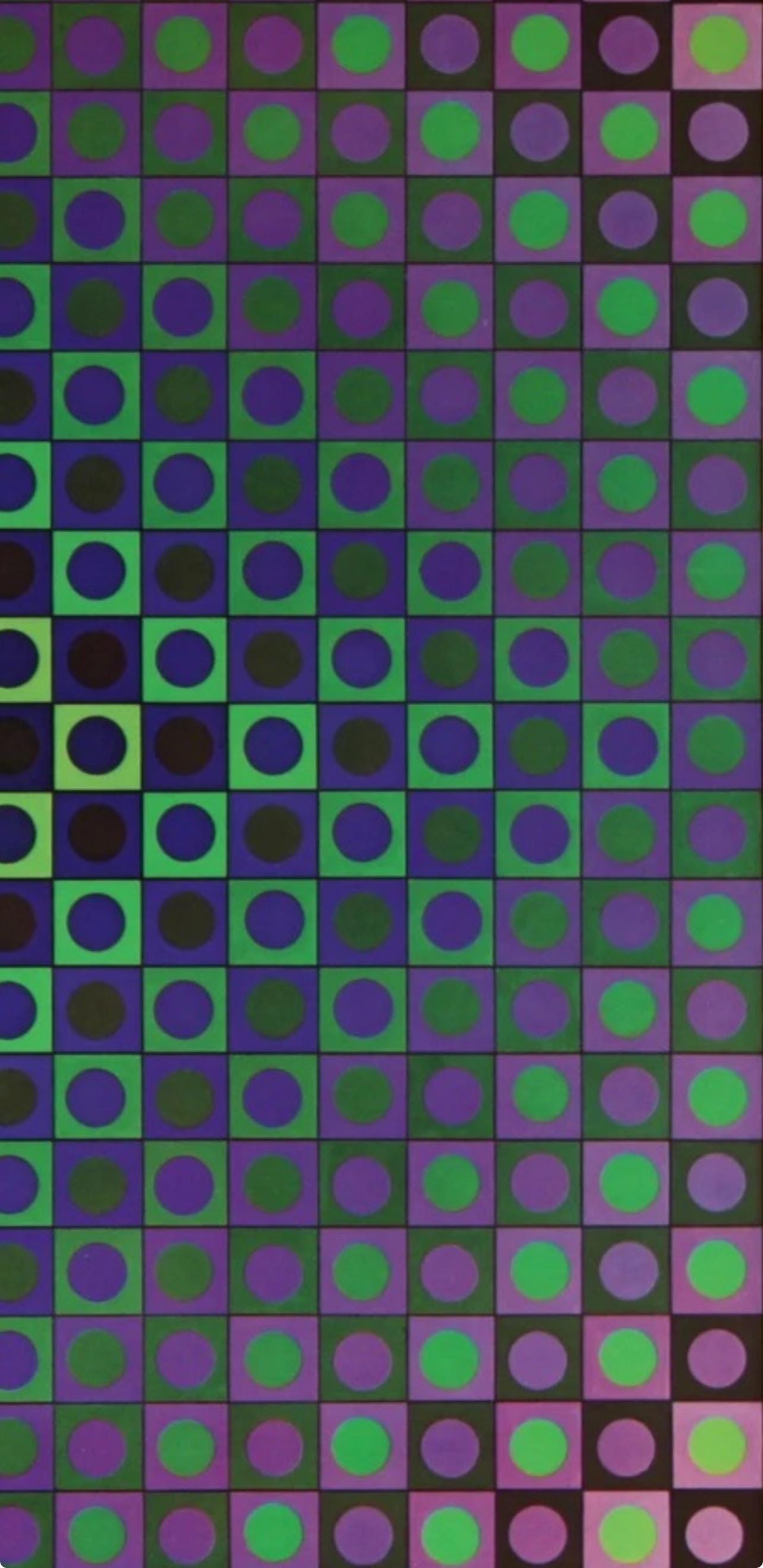 Victor Vasarely, Composition, Folklore Plantaire, Hliogravure