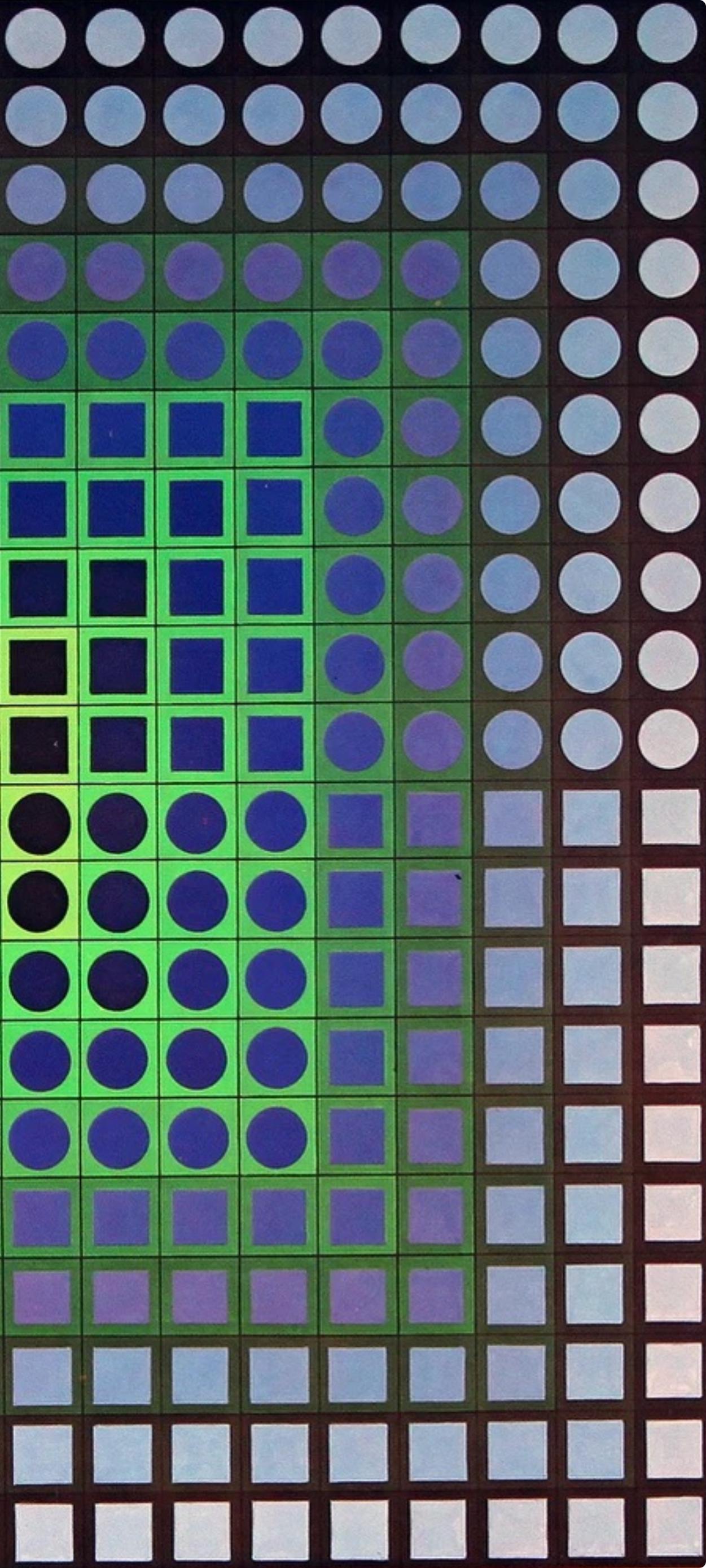 Victor Vasarely, Composition, Folklore Plantaire, Hliogravure