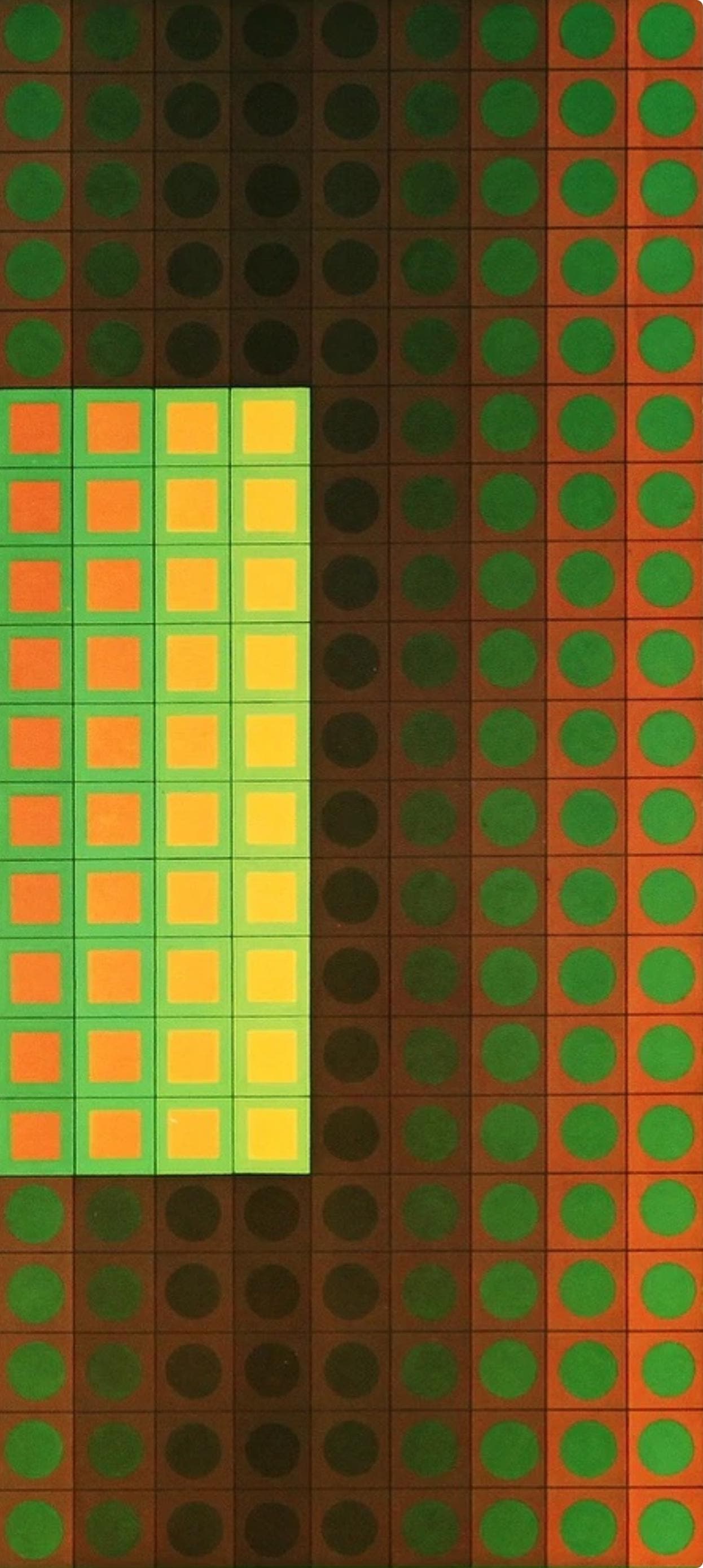 Victor Vasarely, Composition, Folklore Plantaire, Hliogravure