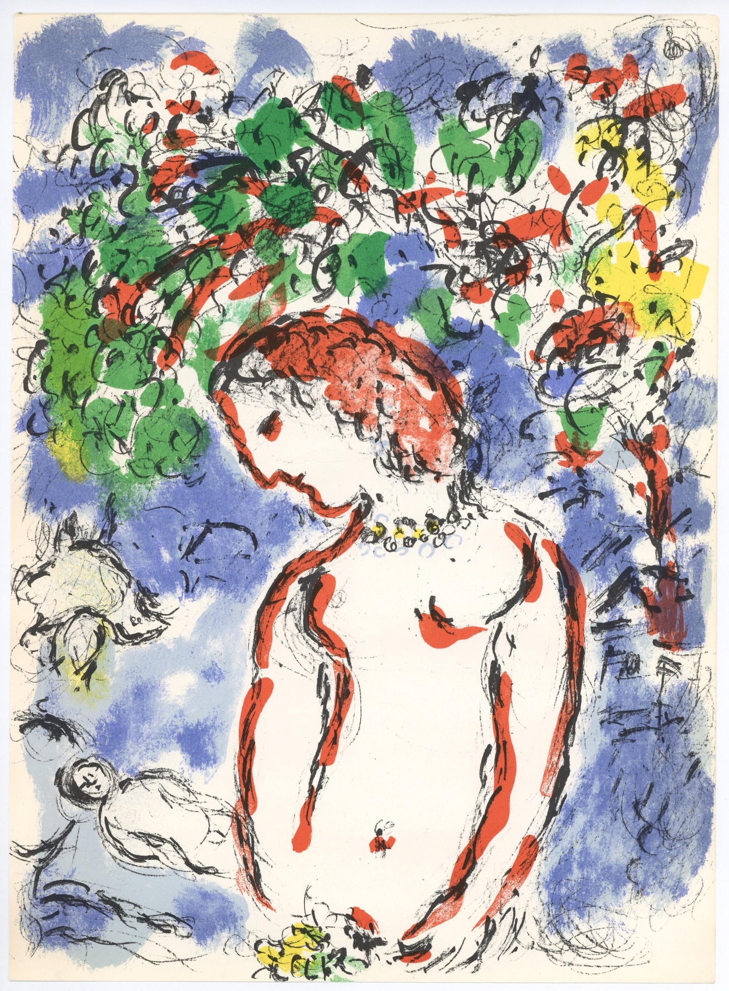 Marc Chagall, Composition (Cramer 91; Mourlot 650), Derrire Le Miroir, Lithograph