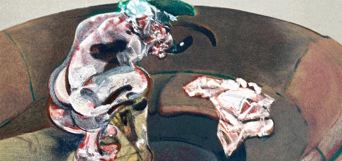 Francis Bacon, Portrait Of George Dyer Crouching, Derrire Le Miroir, Lithograph