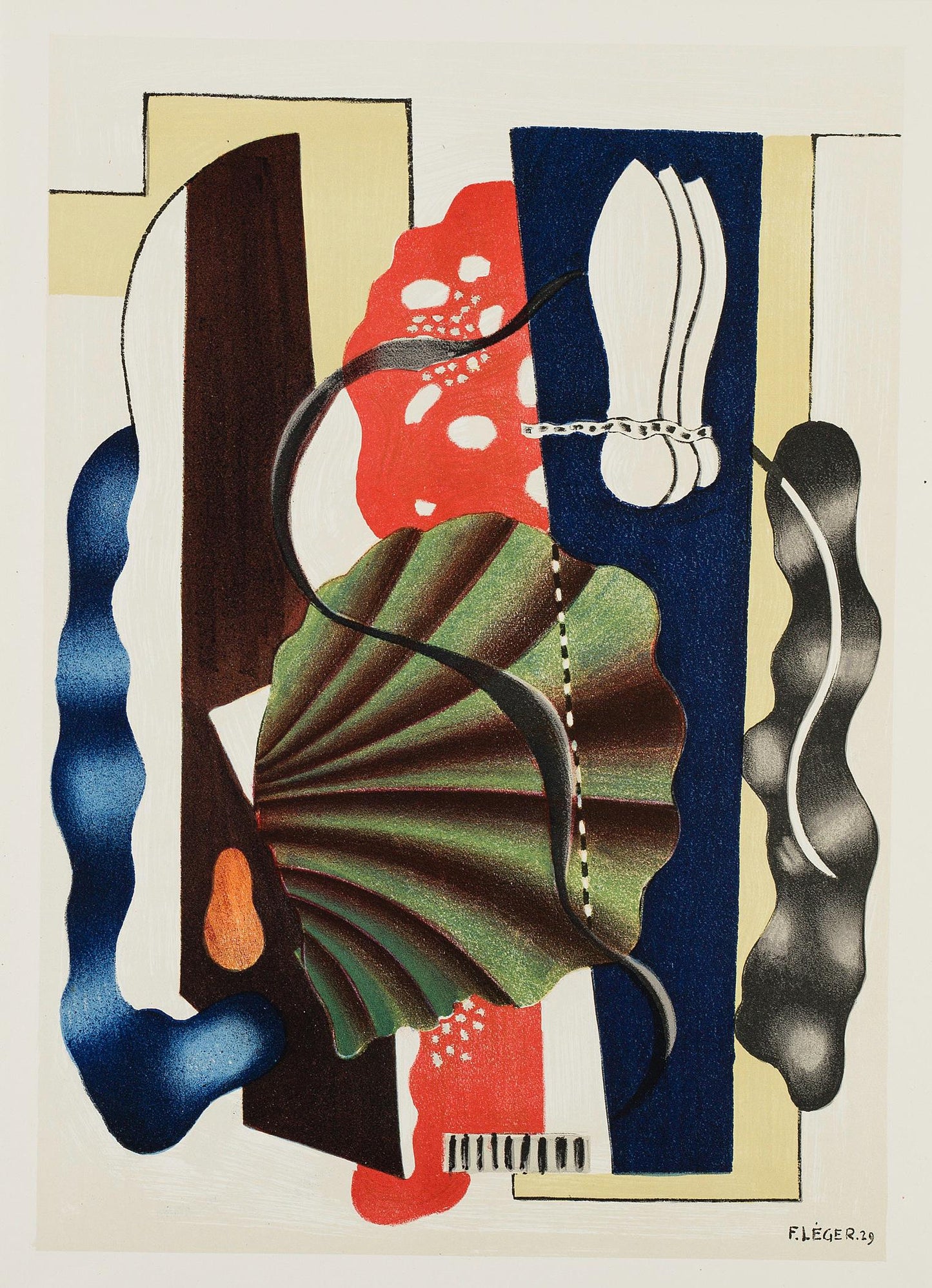 Fernand Lger, Composition, Derrire Le Miroir, Lithograph