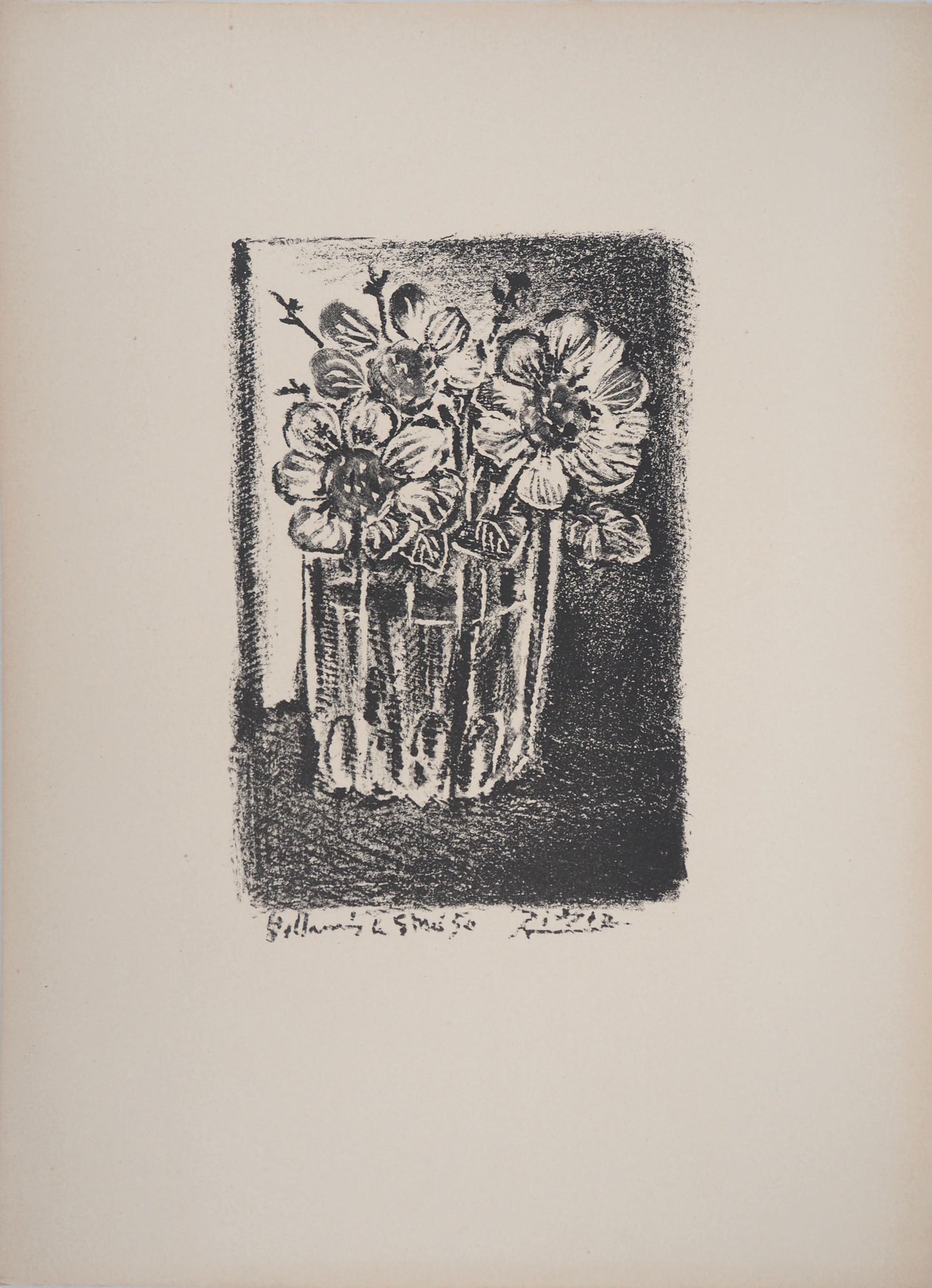 Pablo Picasso, Composition (Cramer 58; Mourlot 189), Une Visite A Vallauris, Lithograph