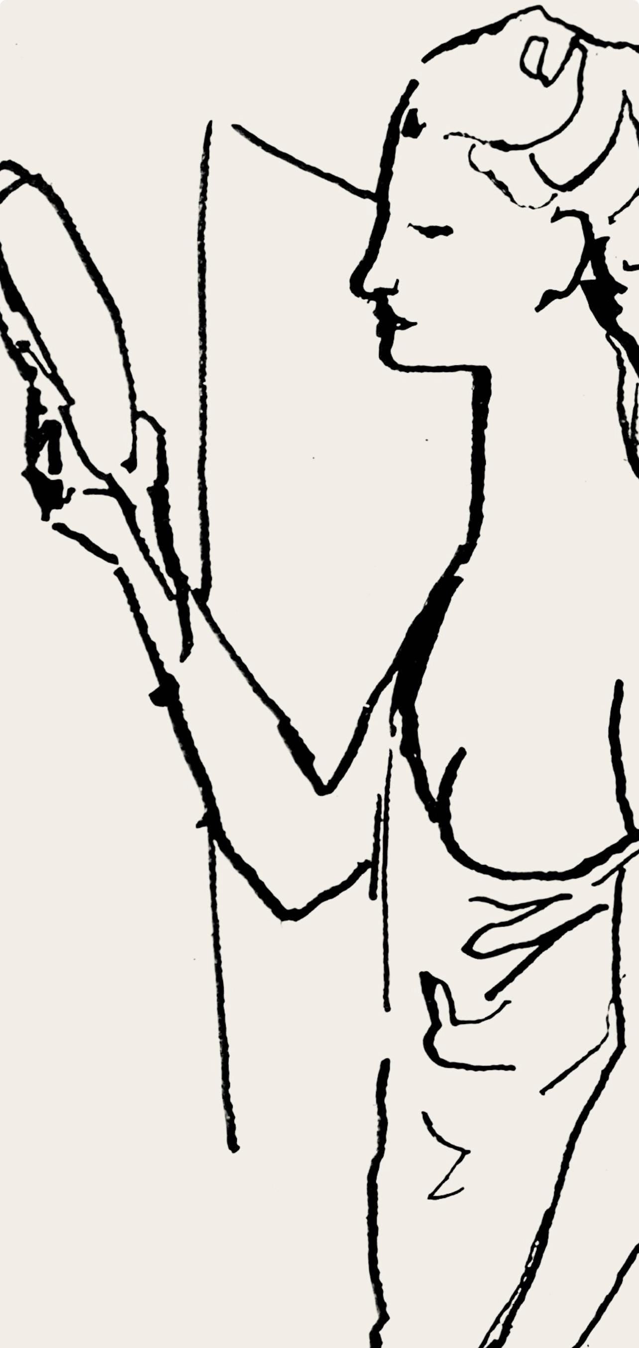 Pablo Picasso, Composition (Hodorisch B2), Le Manuscrit Trouv Dans Un Chapeau, Lithograph