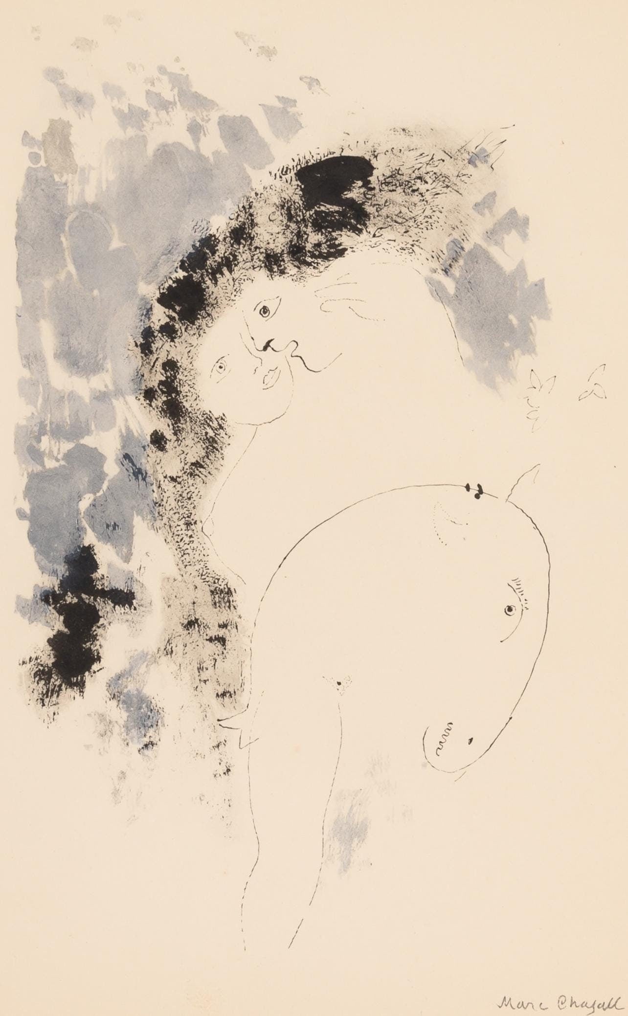 Marc Chagall, Composition, Couleur Amour, Lithograph