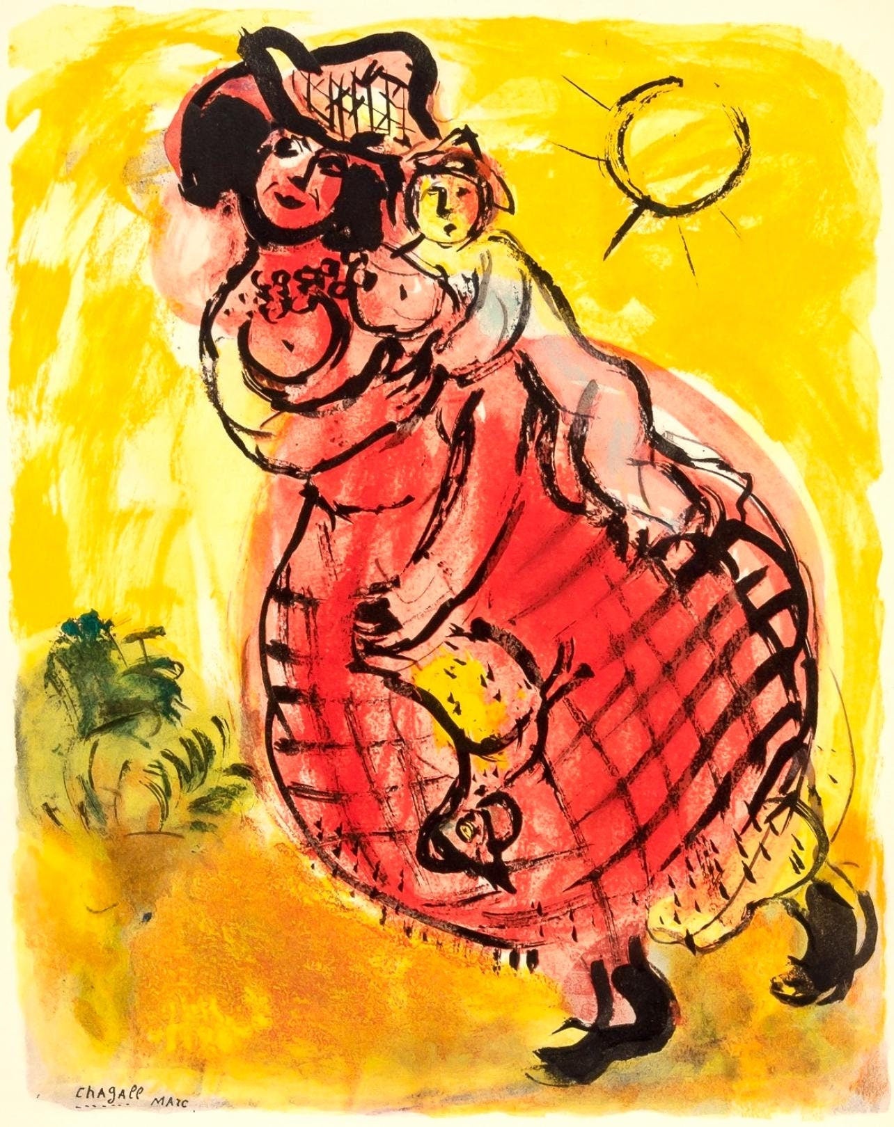 Marc Chagall, Composition, Couleur Amour, Lithograph
