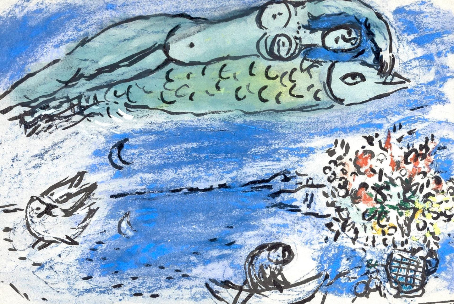 Marc Chagall, Composition, Couleur Amour, Lithograph