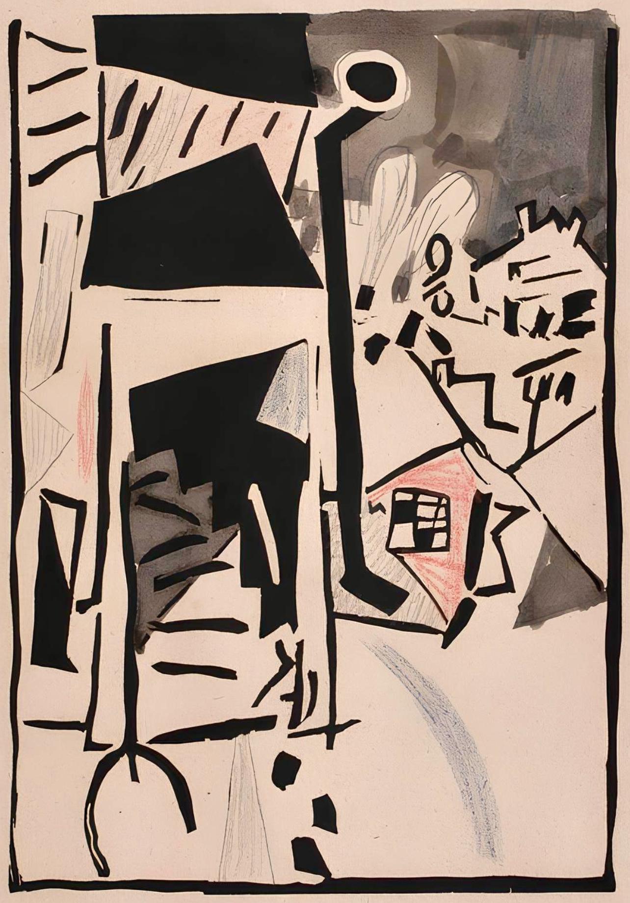 Jean Pougny, Composition, Pougny, Dix Linogravures Originales, 1914-1920, Linocut