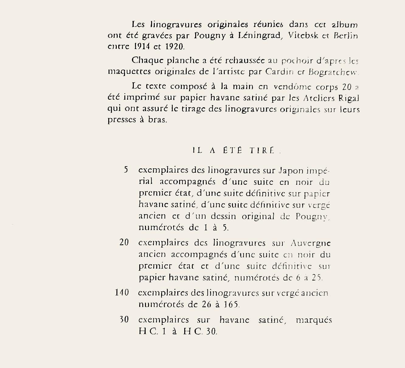 Jean Pougny, Composition, Pougny, Dix Linogravures Originales, 1914-1920, Linocut