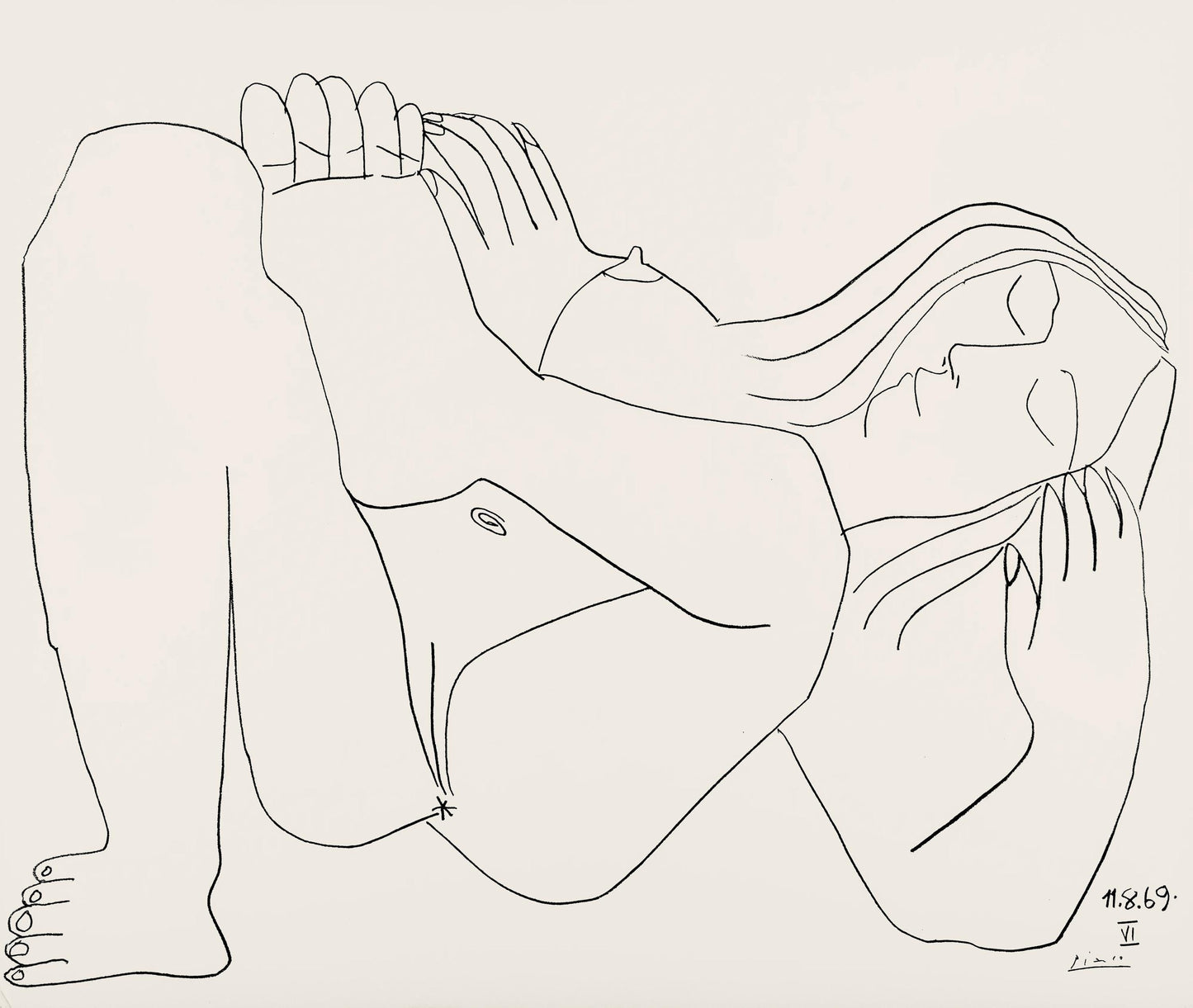 Pablo Picasso, Composition (Orozco 193-204), Au Baiser D'Avignon, Lithograph