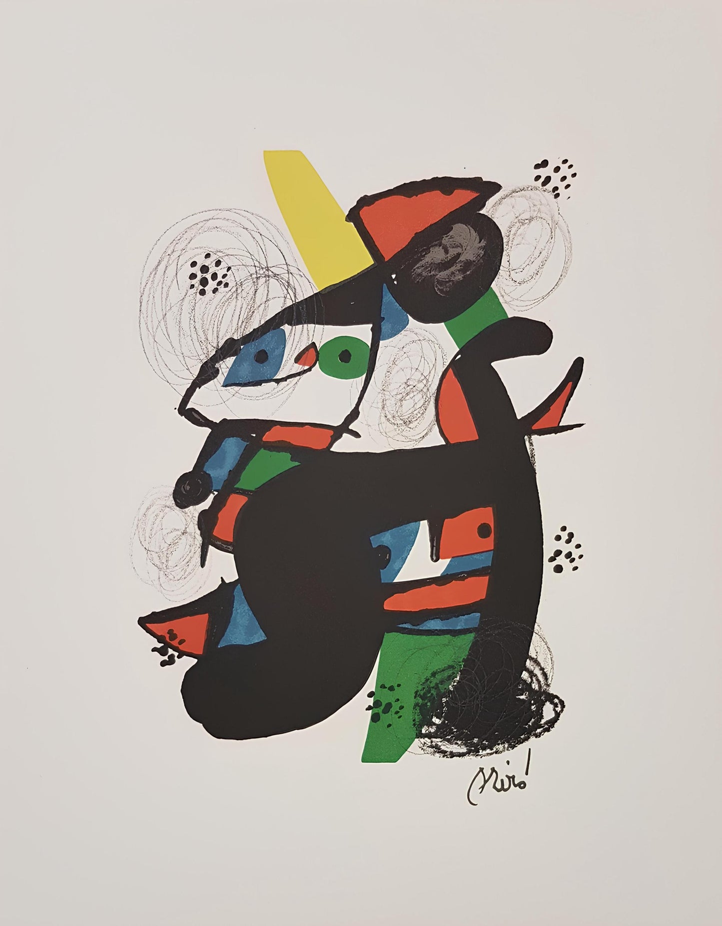 Joan Mir, Composition (Mourlot 1212-1225; Cramer 248), La Mlodie Acide, Lithograph