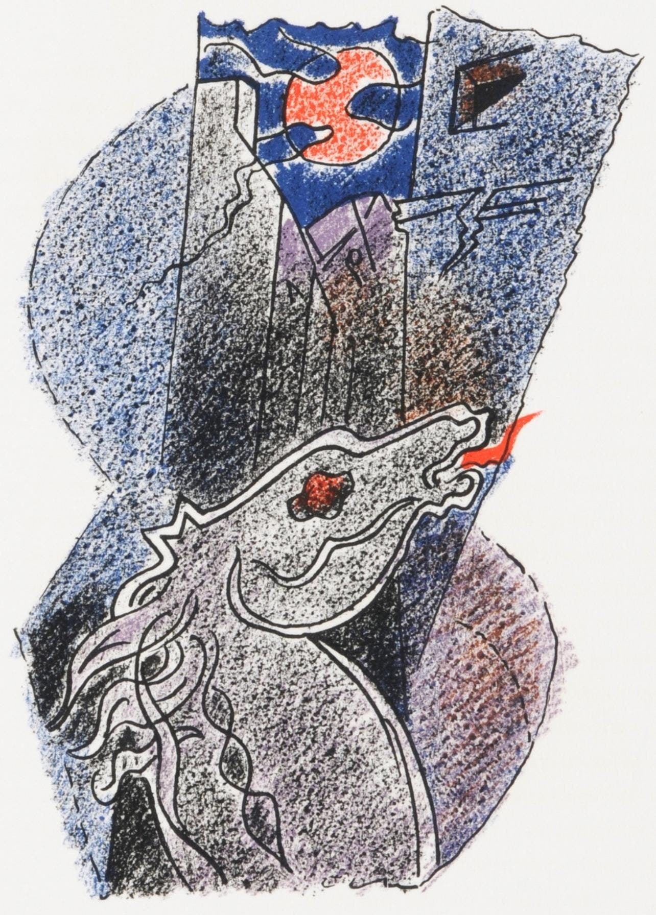 Andr Masson, Composition (Cramer 97), Une Toile De Craie, Lithograph