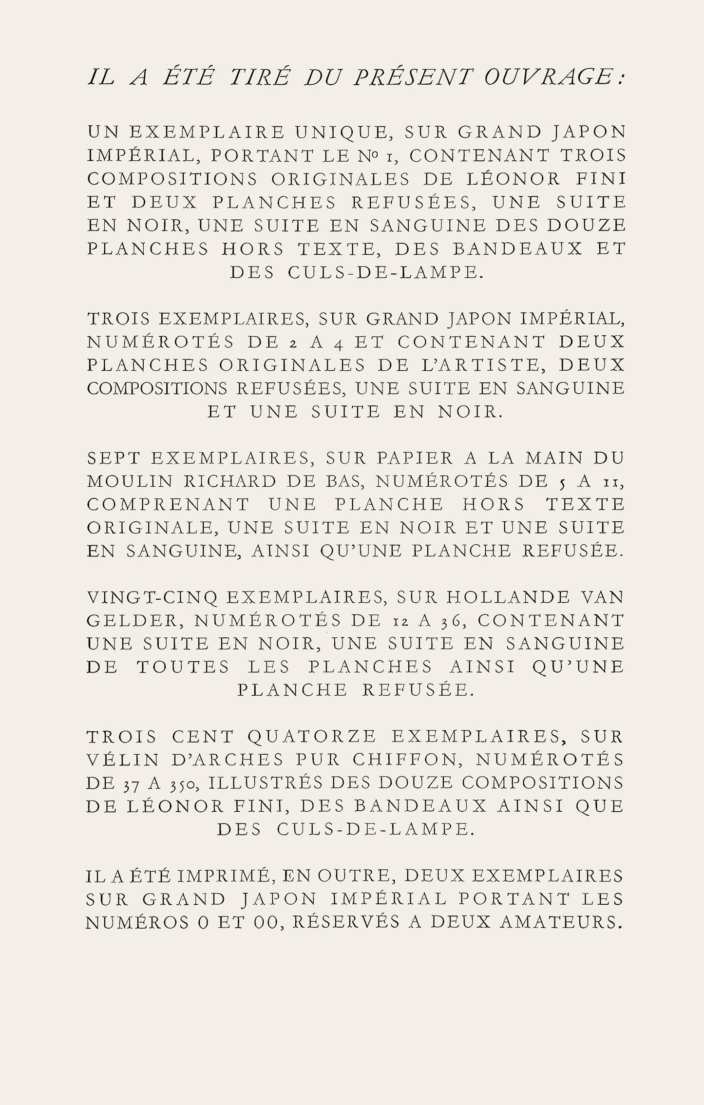 Lonor Fini, Composition, Histoire D'O, Lithograph